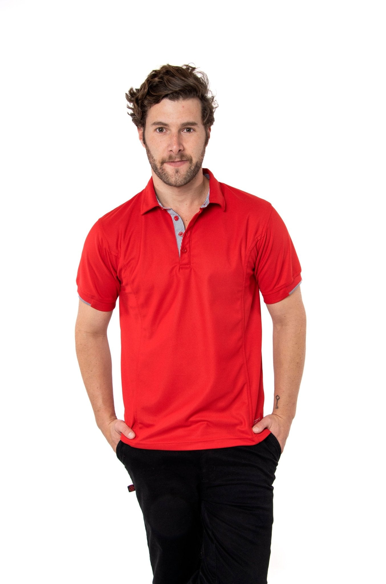PLAYERA POLO SUSTENTABLE BILBAO HOMBRE #Color_Rojo