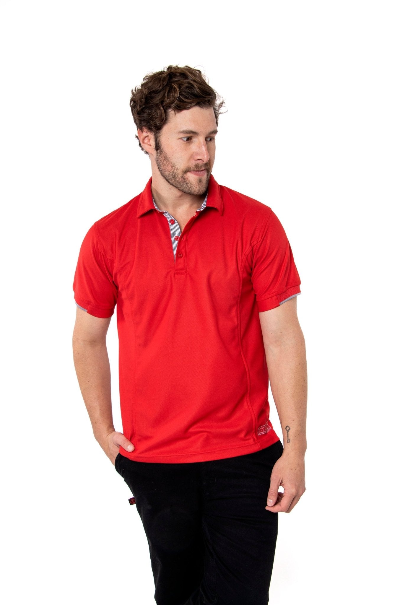 PLAYERA POLO SUSTENTABLE BILBAO HOMBRE #Color_Rojo