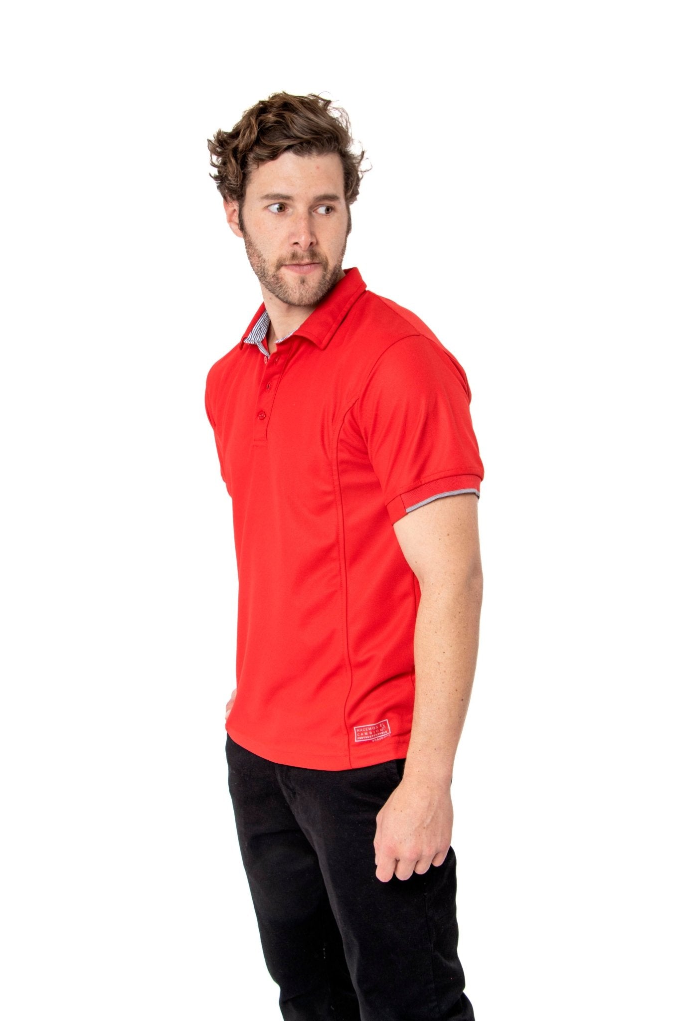 PLAYERA POLO SUSTENTABLE BILBAO HOMBRE #Color_Rojo
