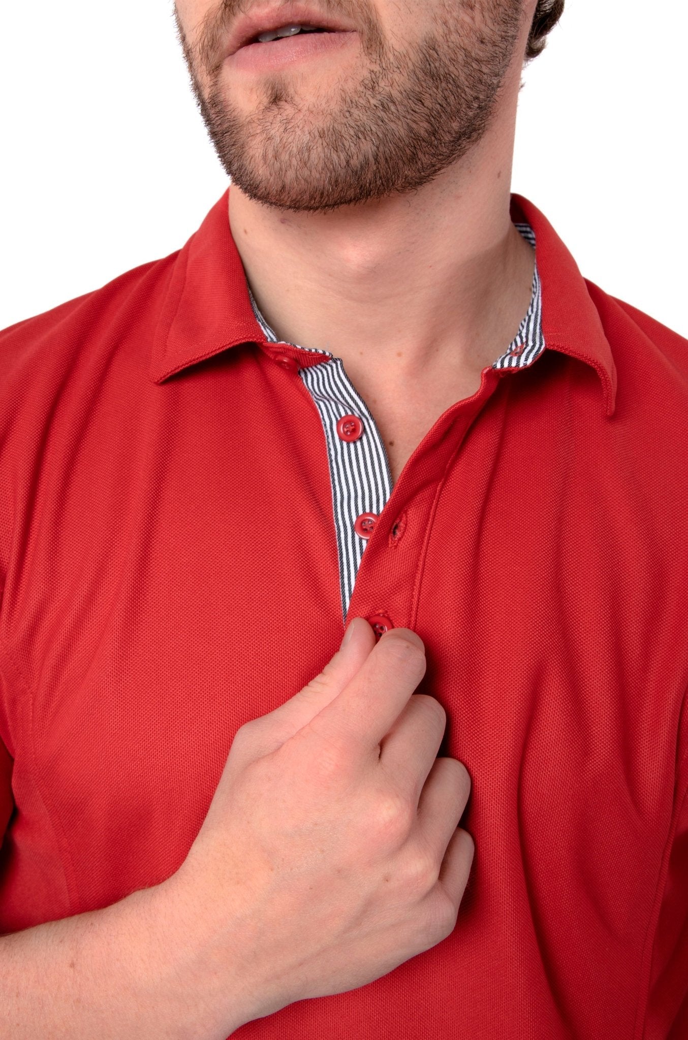 PLAYERA POLO SUSTENTABLE BILBAO HOMBRE #Color_Rojo