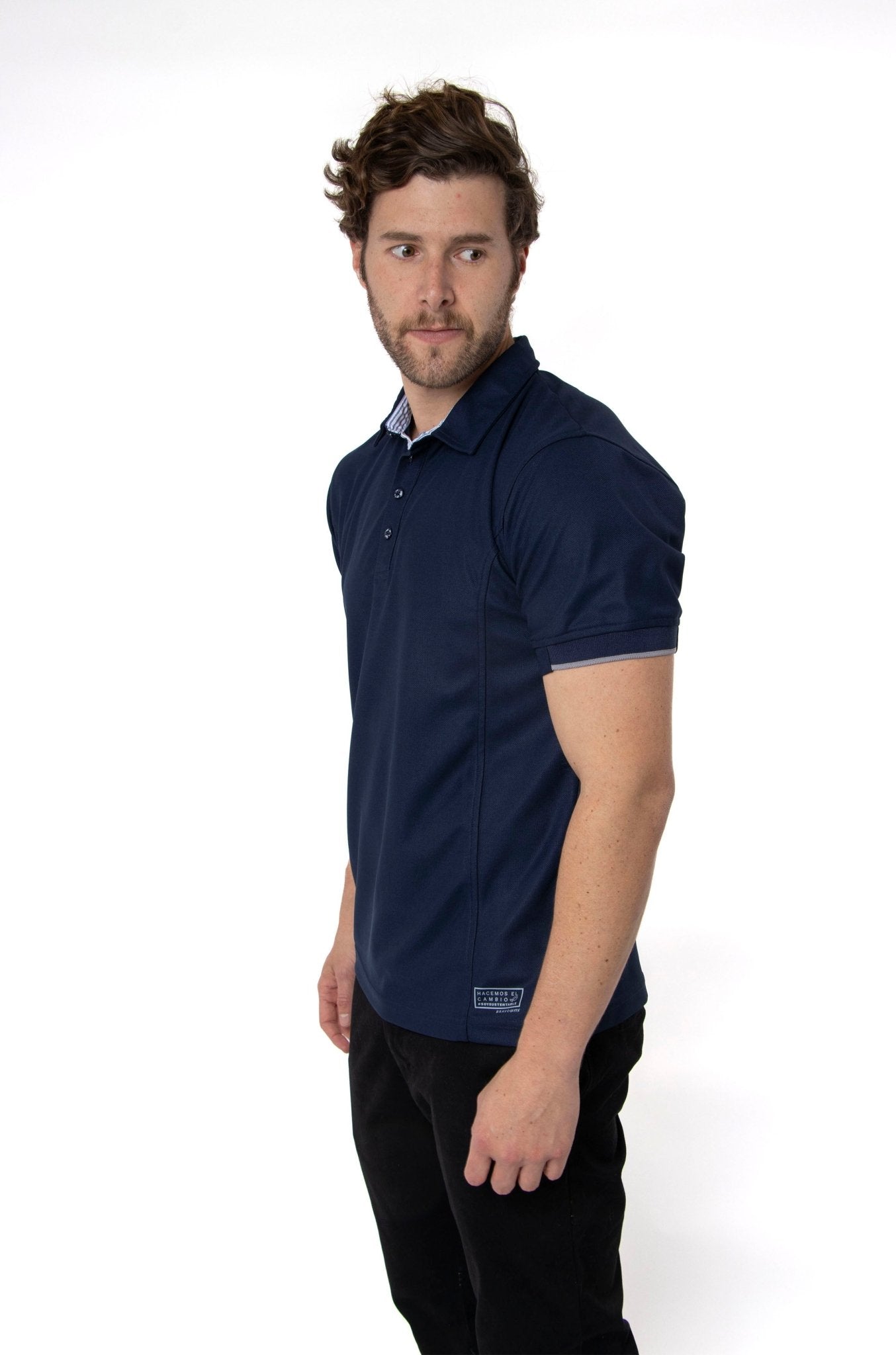 PLAYERA POLO SUSTENTABLE BILBAO HOMBRE #Color_Azul Marino