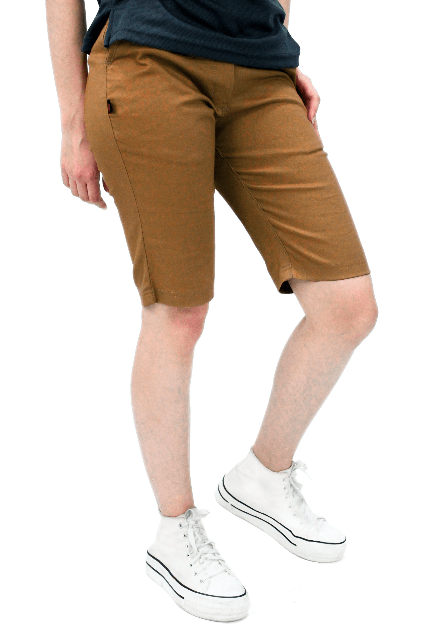 BERMUDA CASUAL DE GABARDINA ATLANTA MUJER #Color_Café