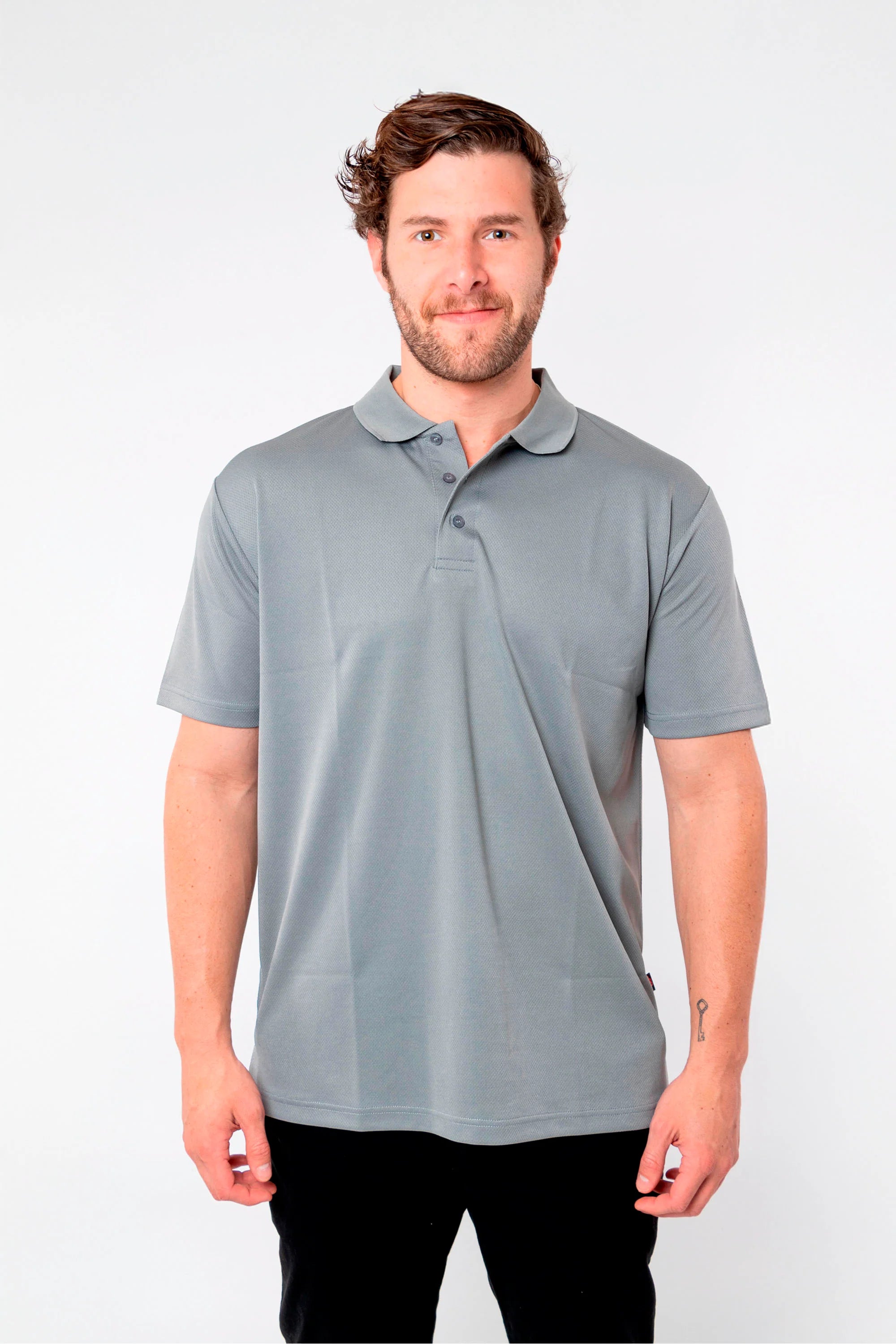 PLAYERA POLO CARACAS CABALLERO #Color_Gris