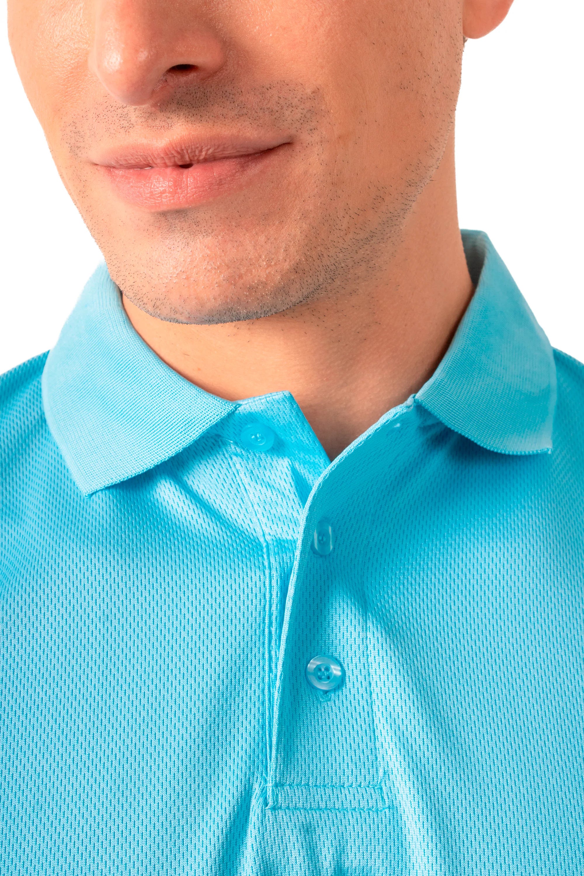 PLAYERA TIPO POLO ULTRA DRYFIT MANCHESTER HOMBRE #Color_Azul Cielo