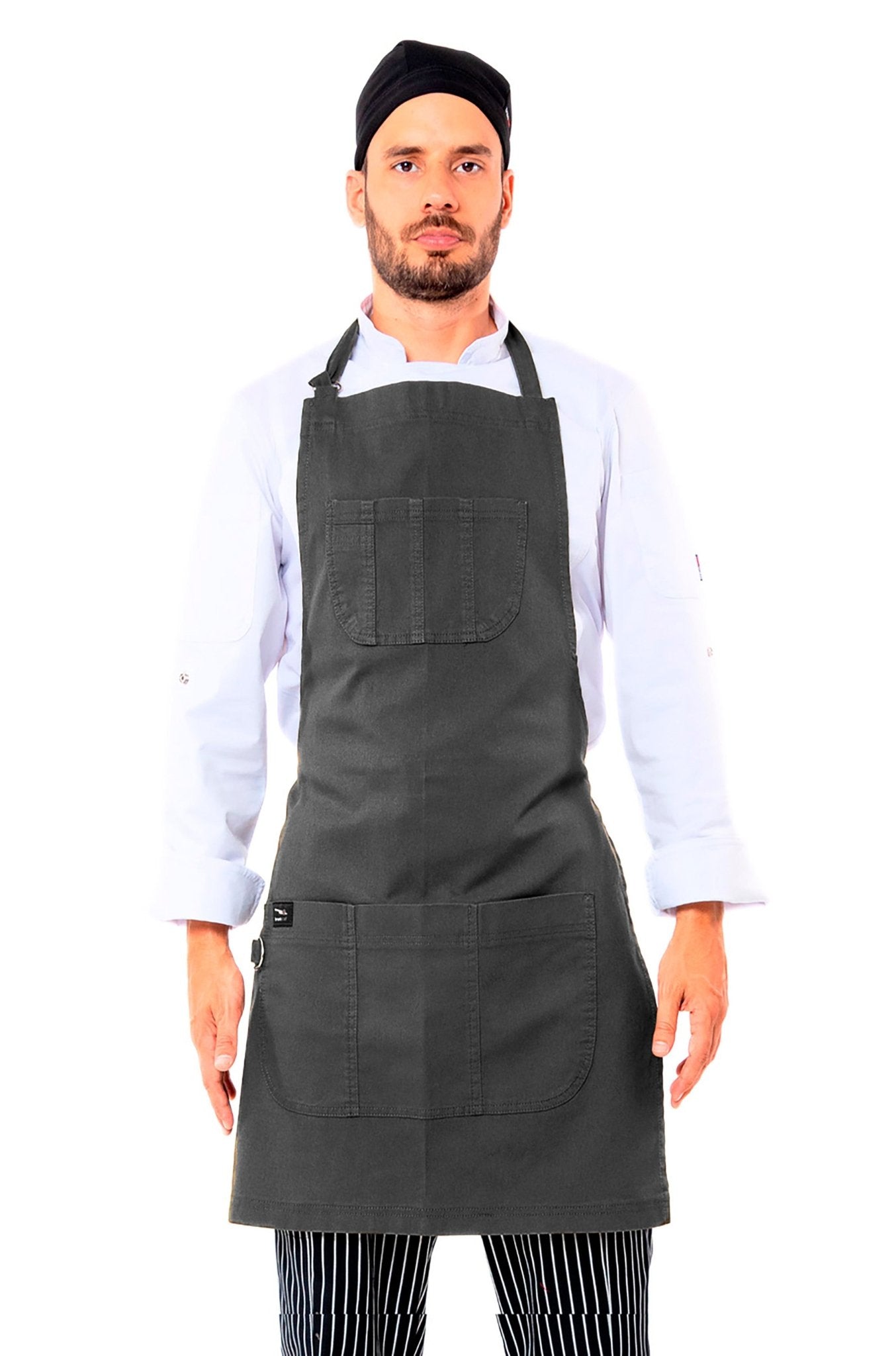 MANDIL DE GABARDINA VERONA #Color_Gris Oxford