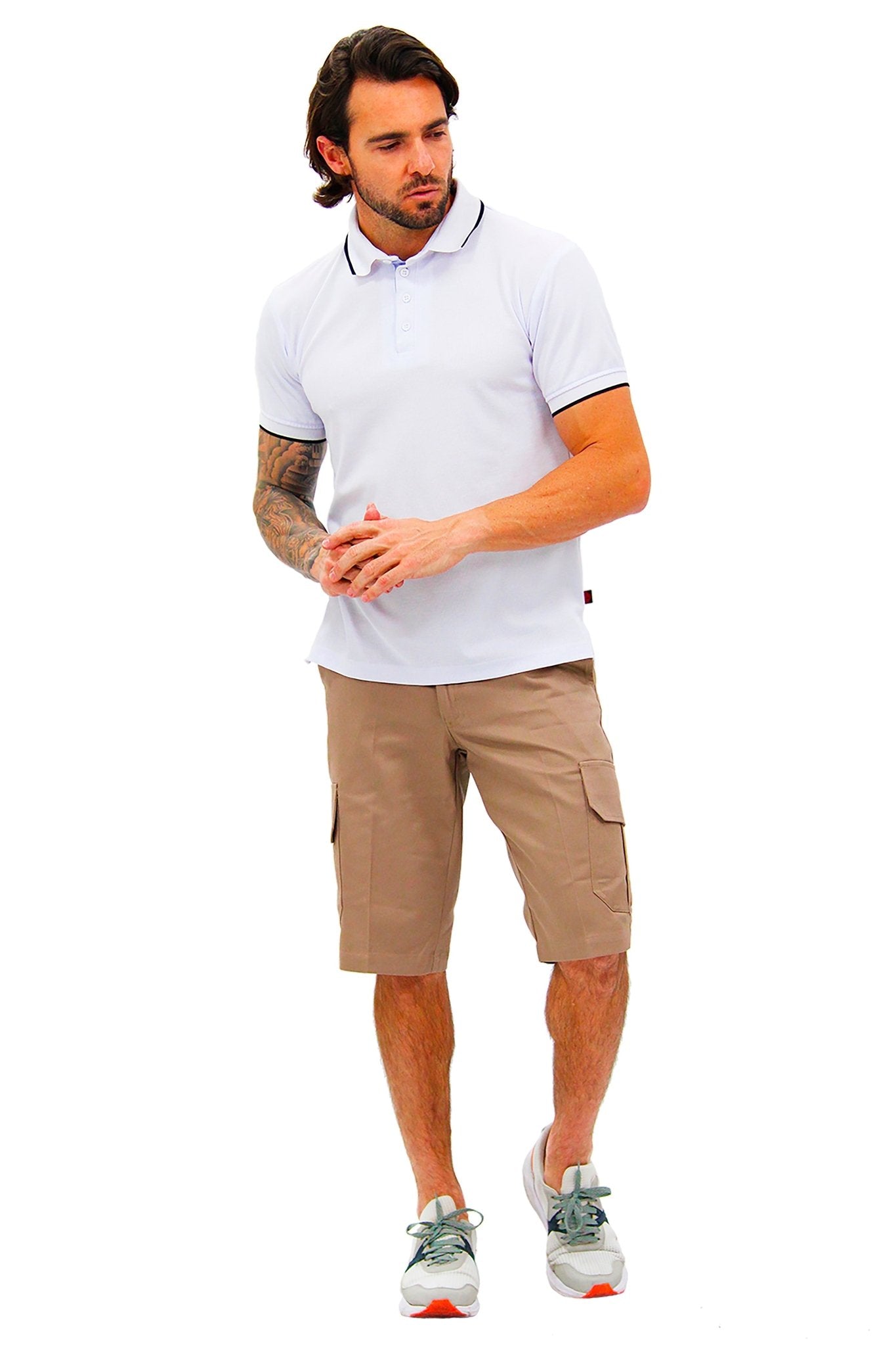 BERMUDAS TIPO CARGO HAWAI HOMBRE #Color_Café