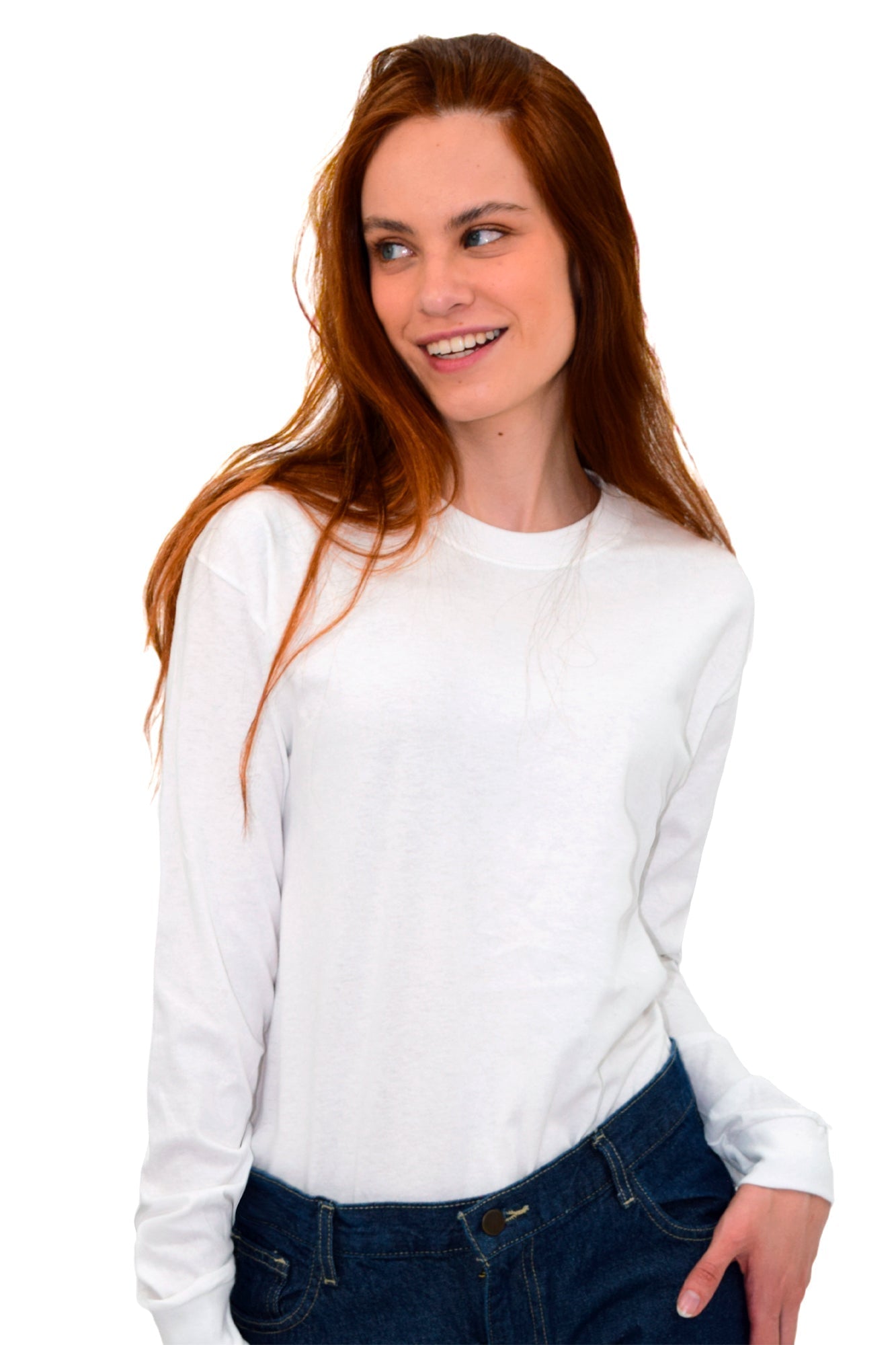 PLAYERA CUELLO REDONDO MANGA LARGA OLIMPIA UNISEX #Color_Blanco