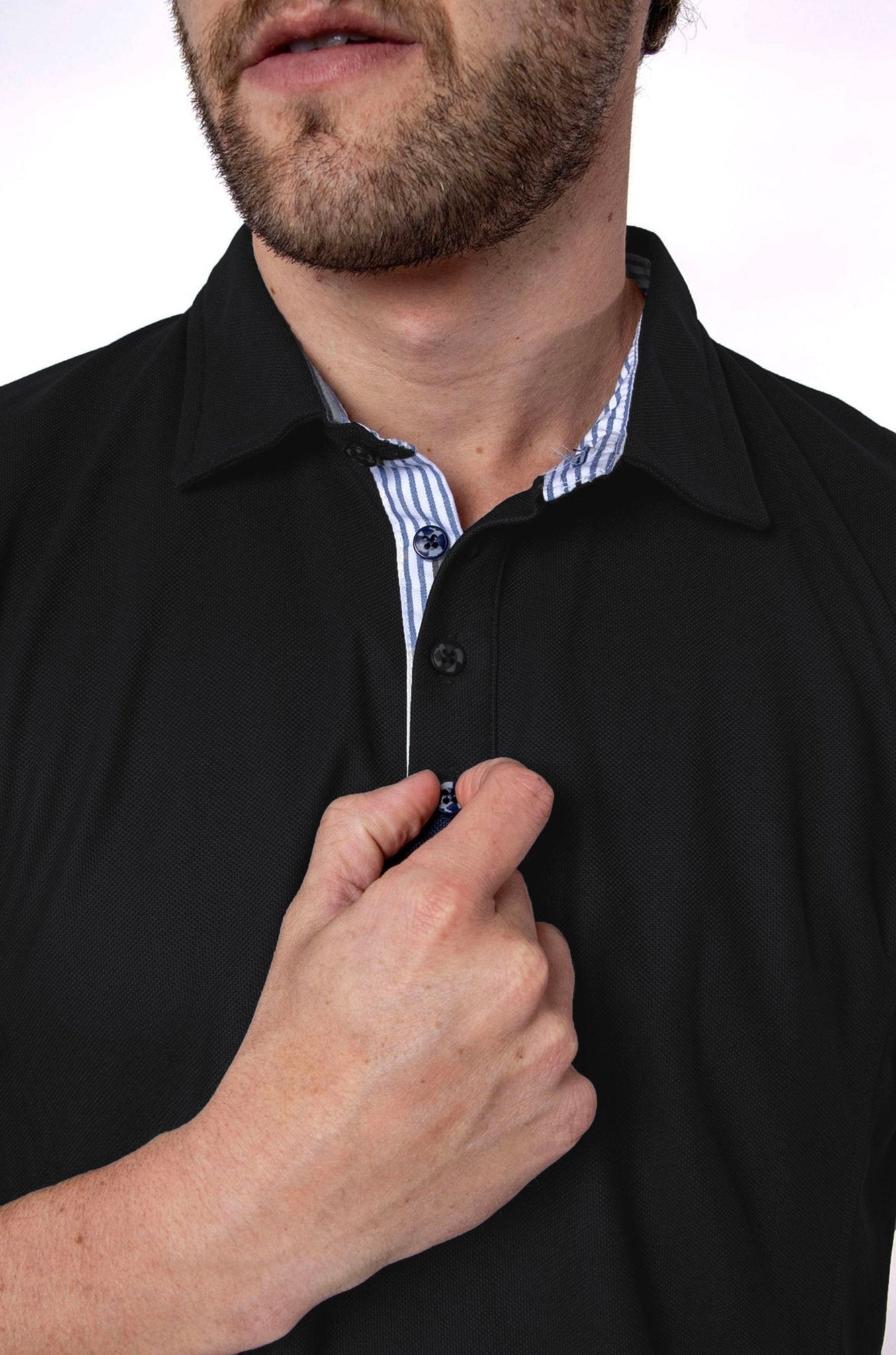 PLAYERA POLO SUSTENTABLE BILBAO HOMBRE #Color_Negro