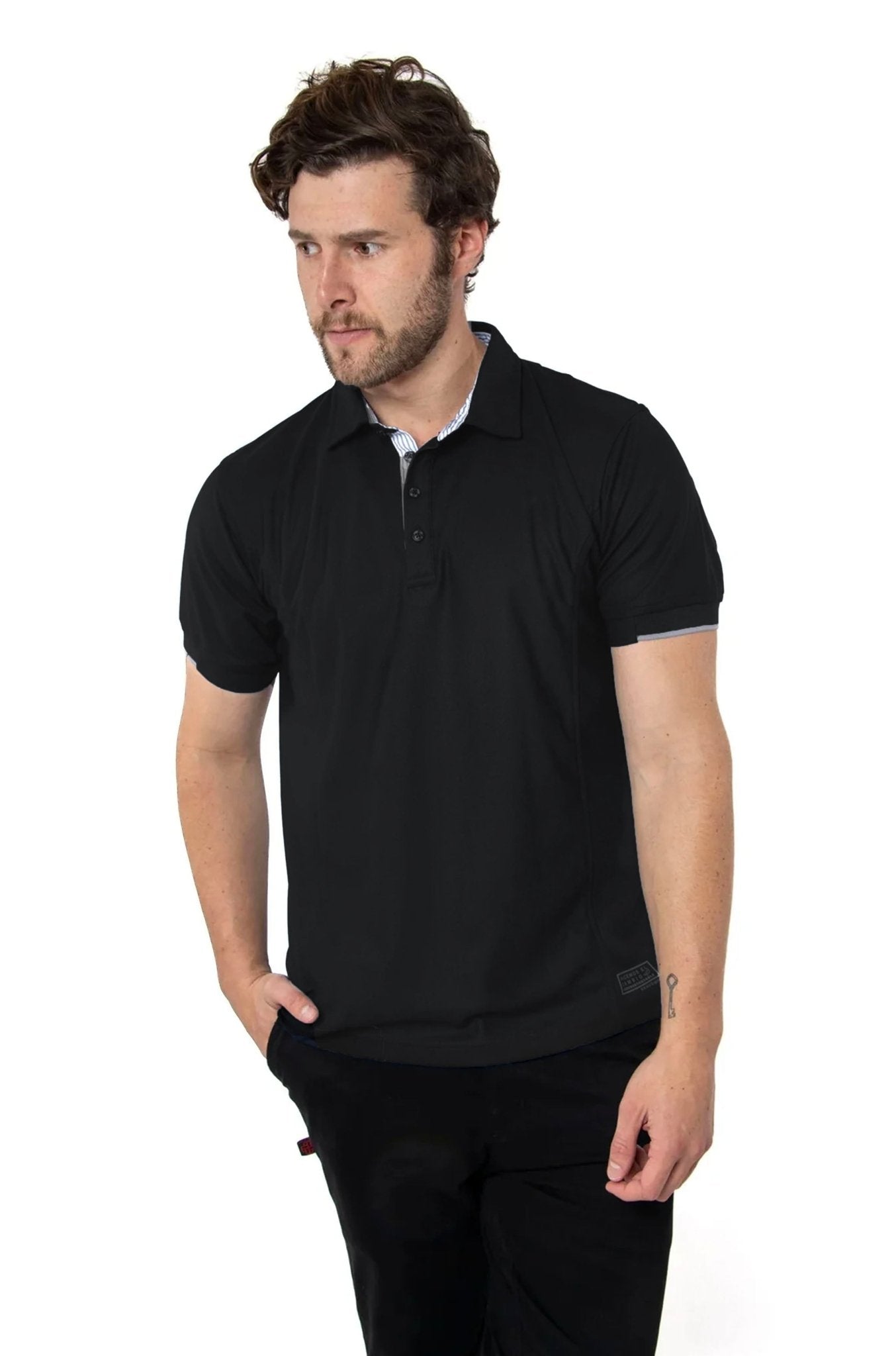 PLAYERA POLO SUSTENTABLE BILBAO HOMBRE #Color_Negro