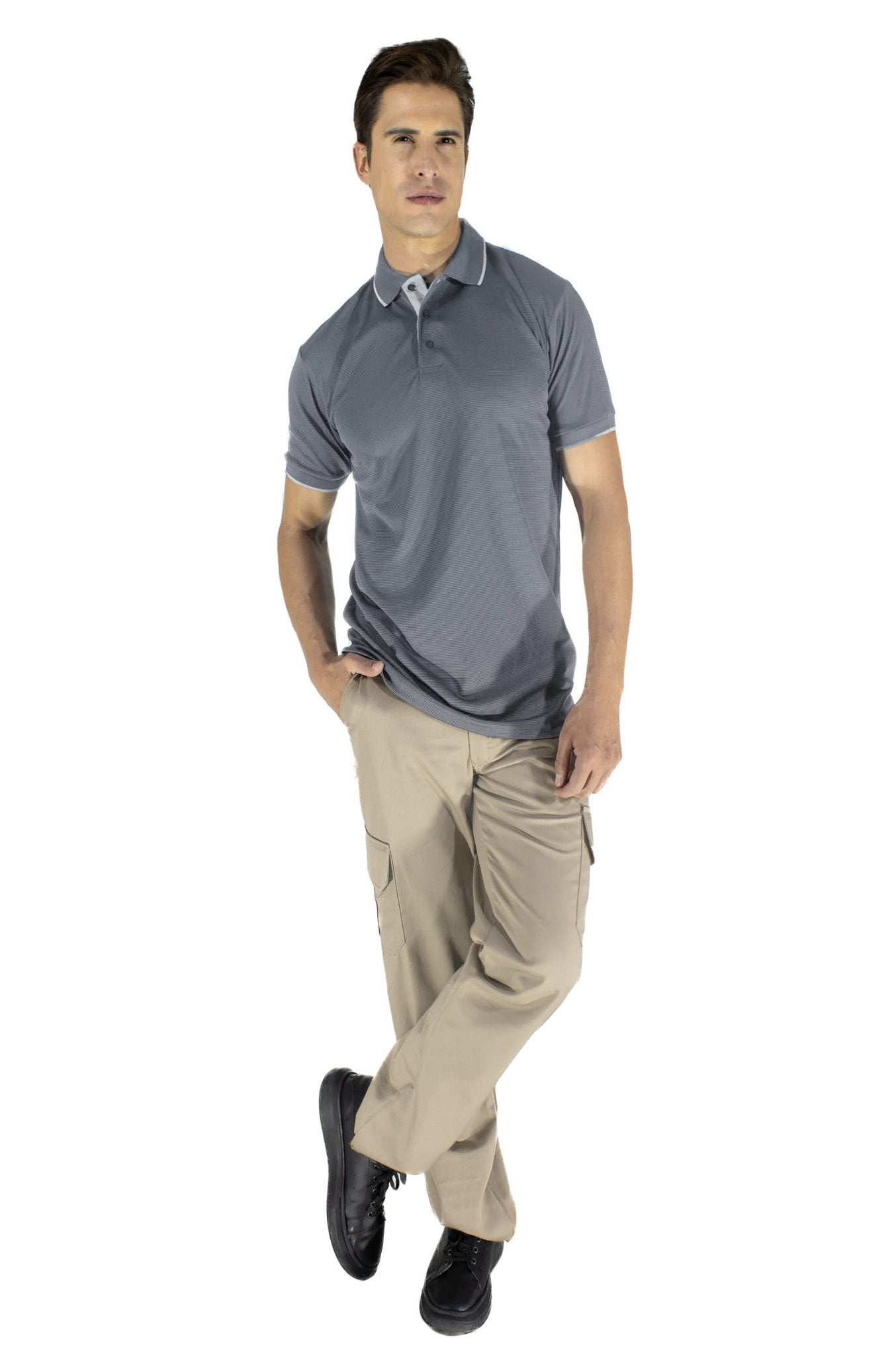 PLAYERA POLO BUENOS AIRES HOMBRE #Color_Gris