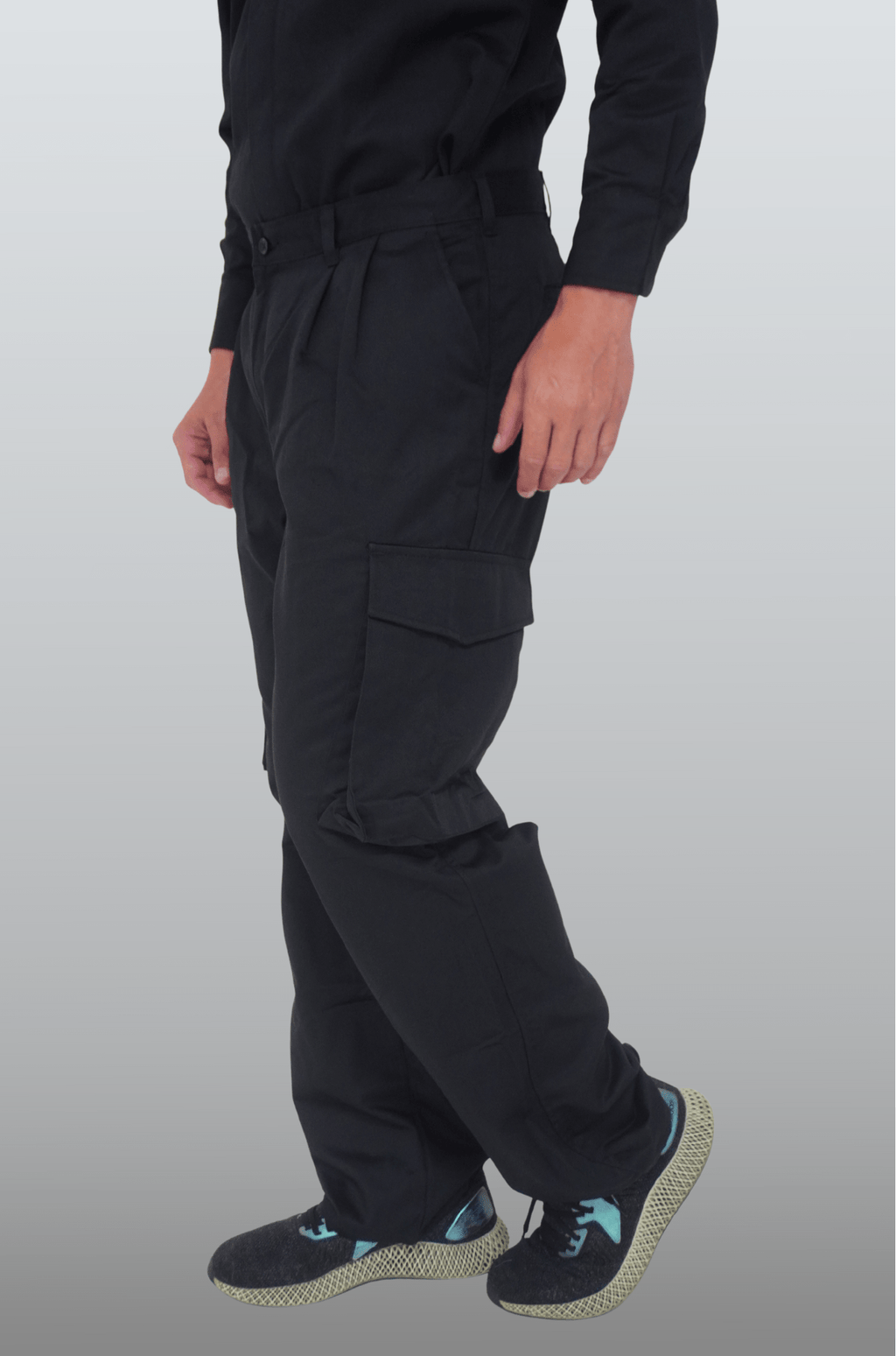 PANTALÓN INDUSTRIAL TIPO CARGO BANGKOK HOMBRE #Color_Negro