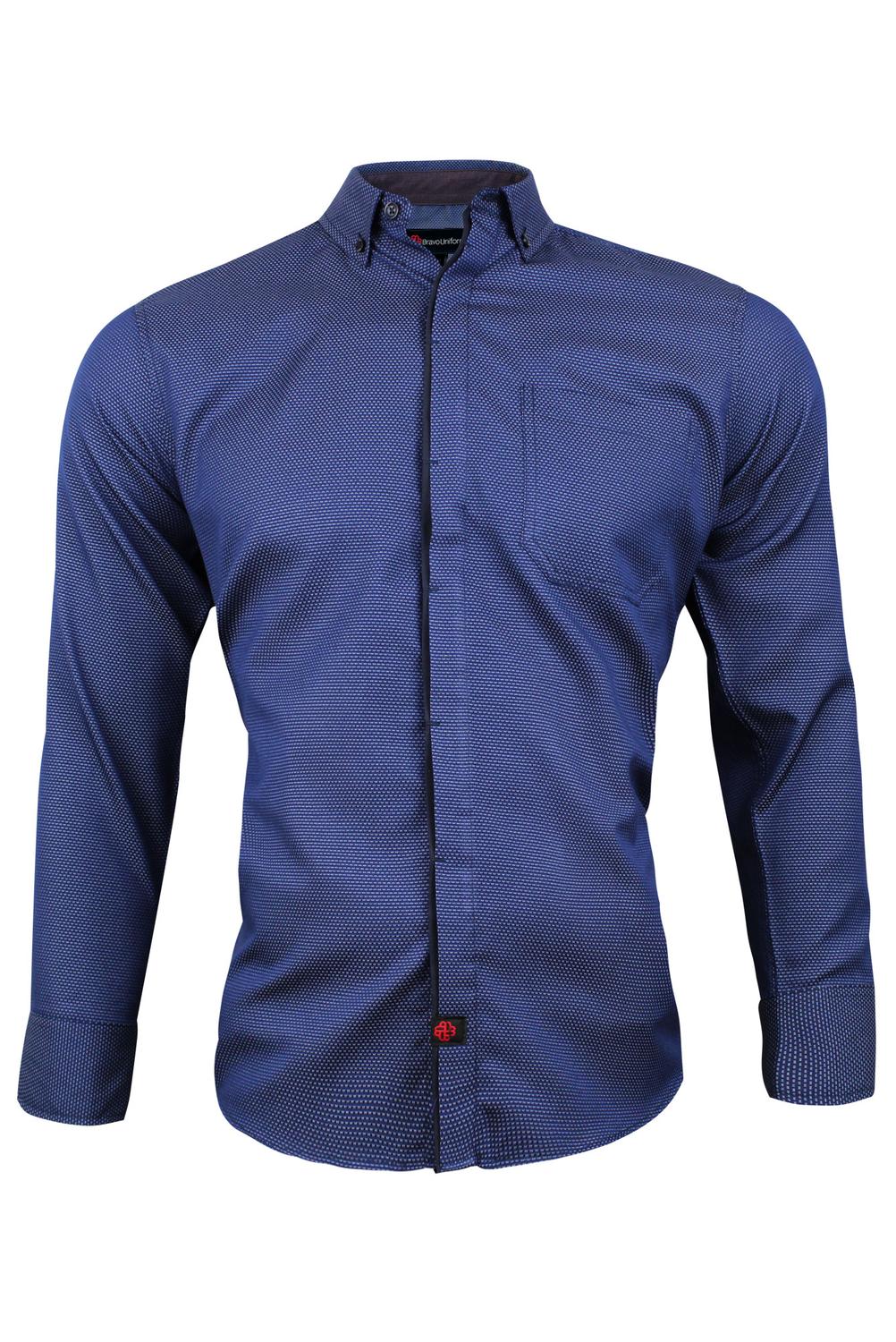 CAMISA CASUAL SLIM FIT MANGA LARGA MONTREAL #Color_Azul Marino