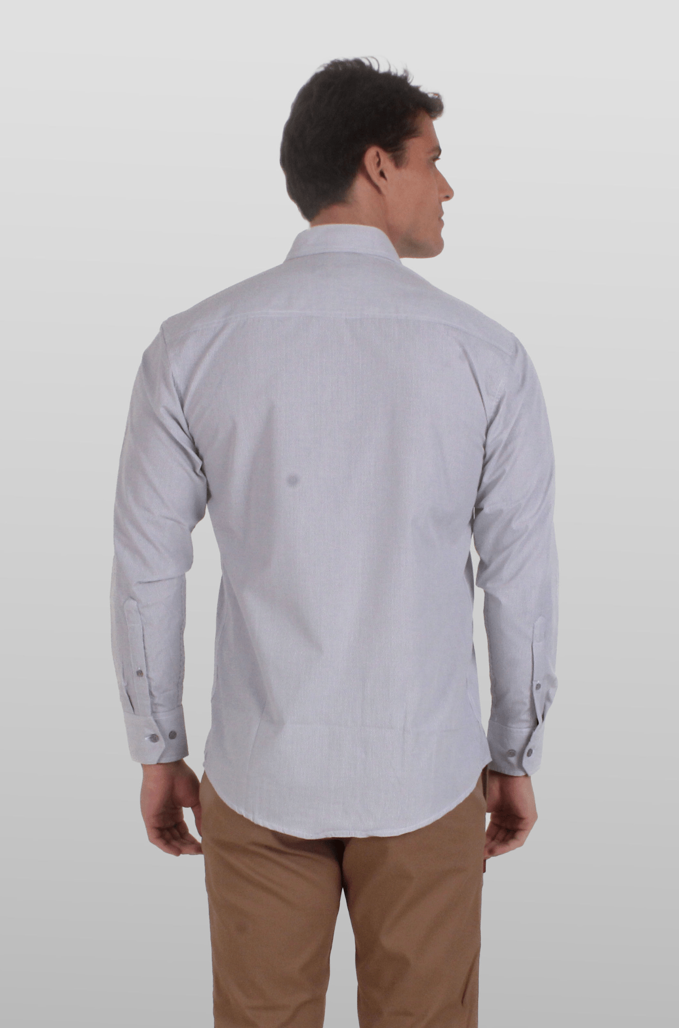CAMISA EJECUTIVA DE CUADROS HOMBRE TURÍN #Color_Gris