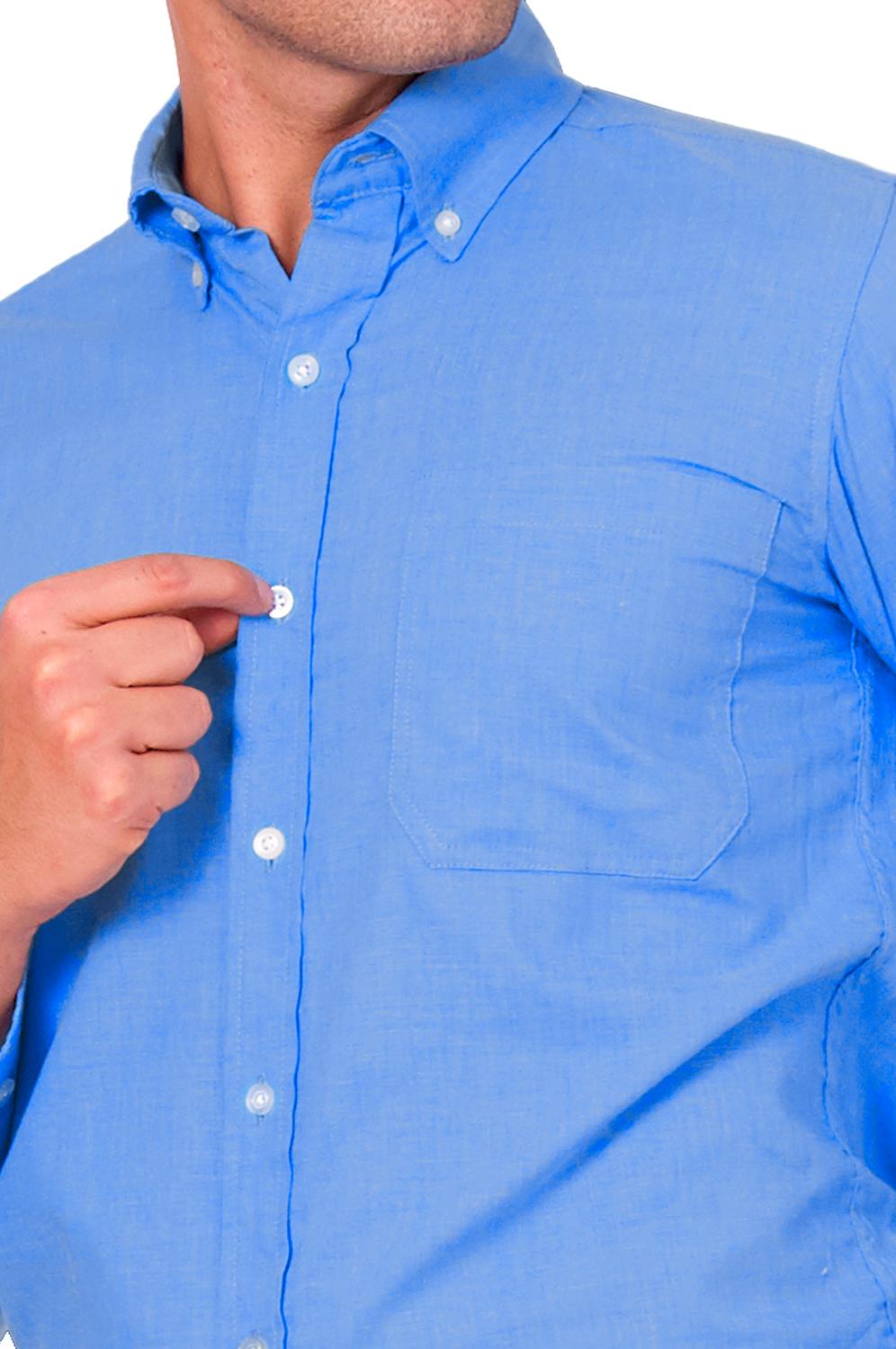 CAMISA CASUAL MANGA LARGA IBIZA #Color_Azul