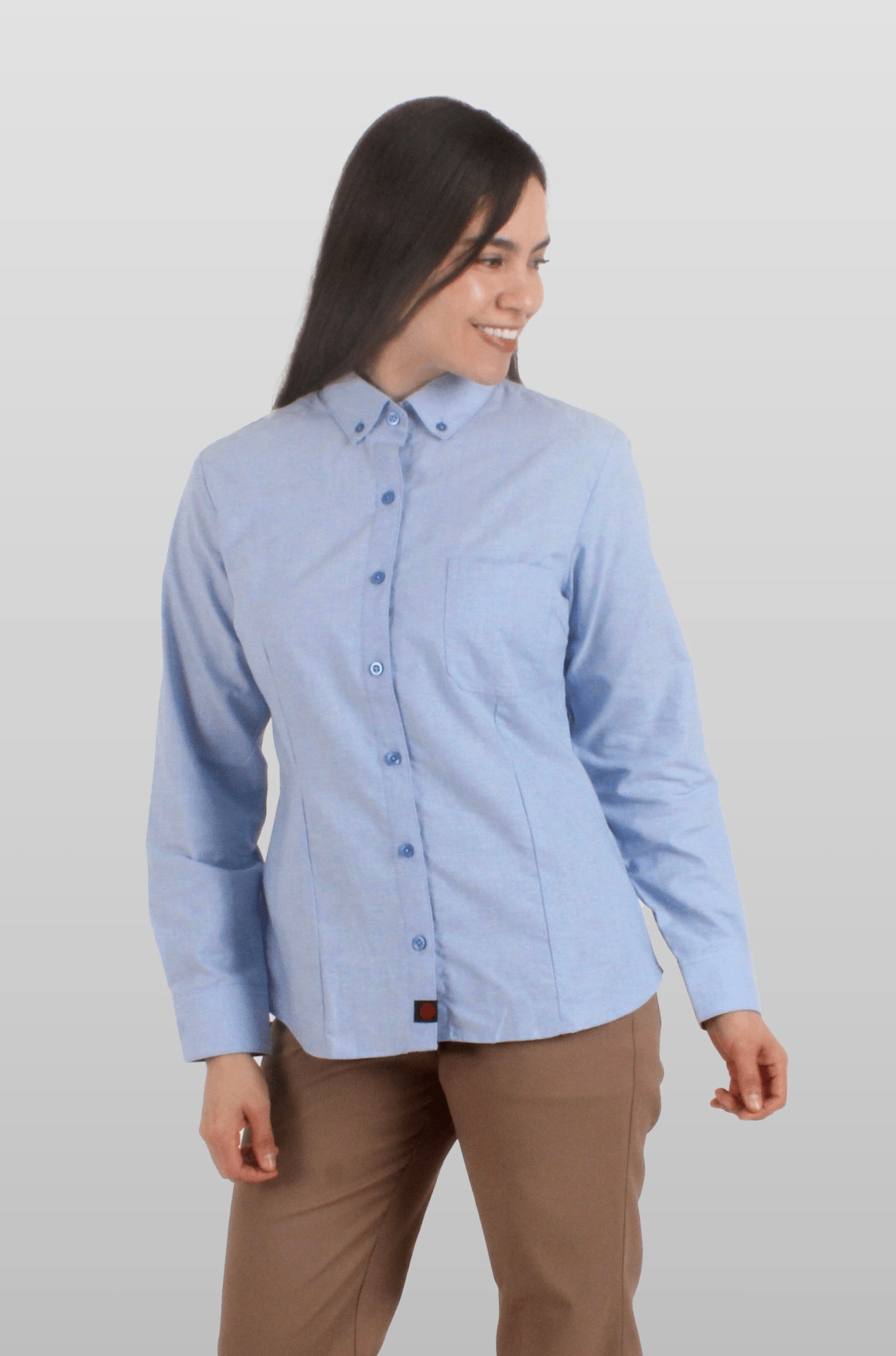 CAMISA EJECUTIVA LEÓN DAMA #Color_Azul