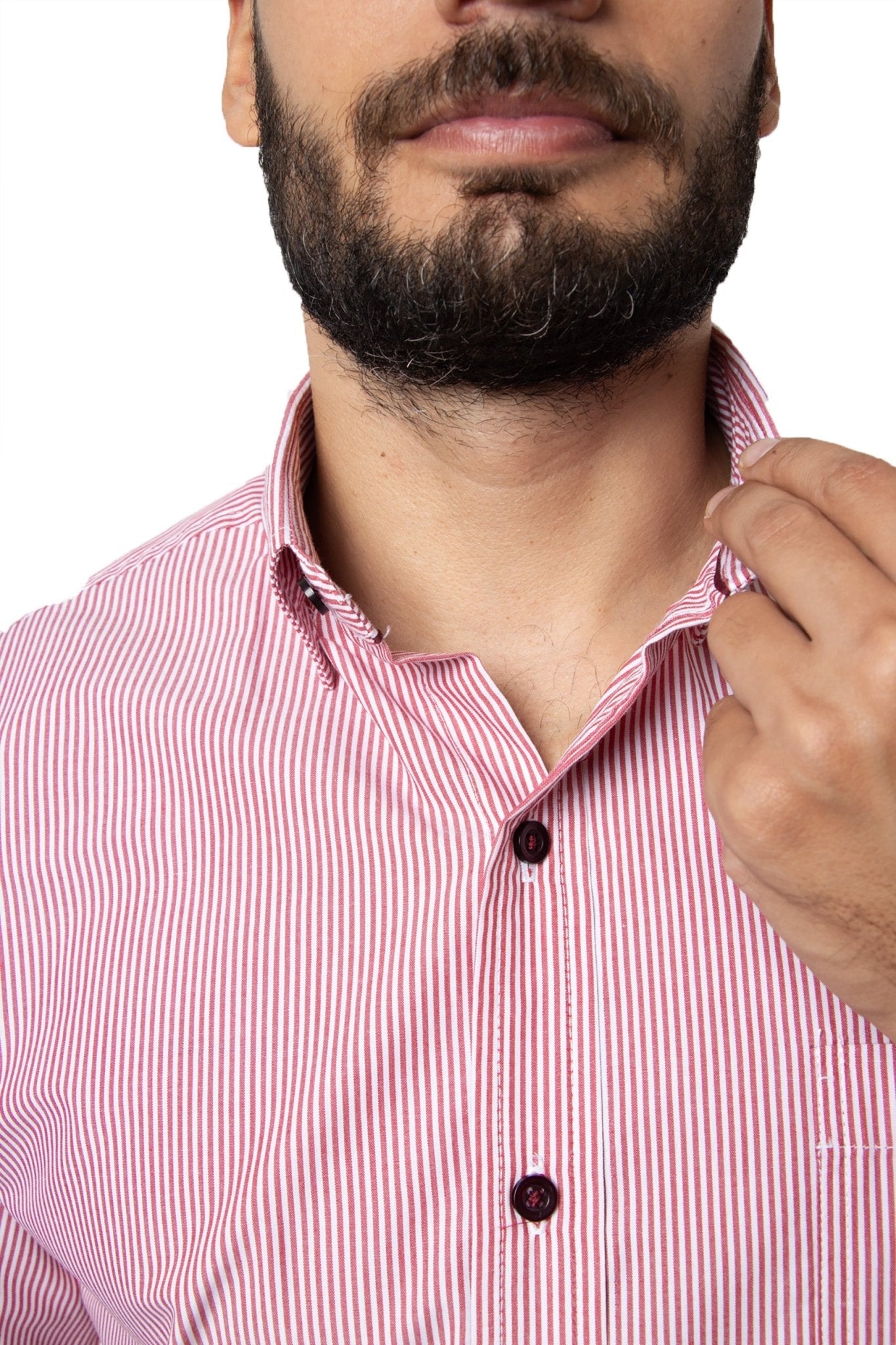 CAMISA FORMAL SLIM FIT MANGA CORTA MÚNICH HOMBRE #Color_Blanco / Rojo