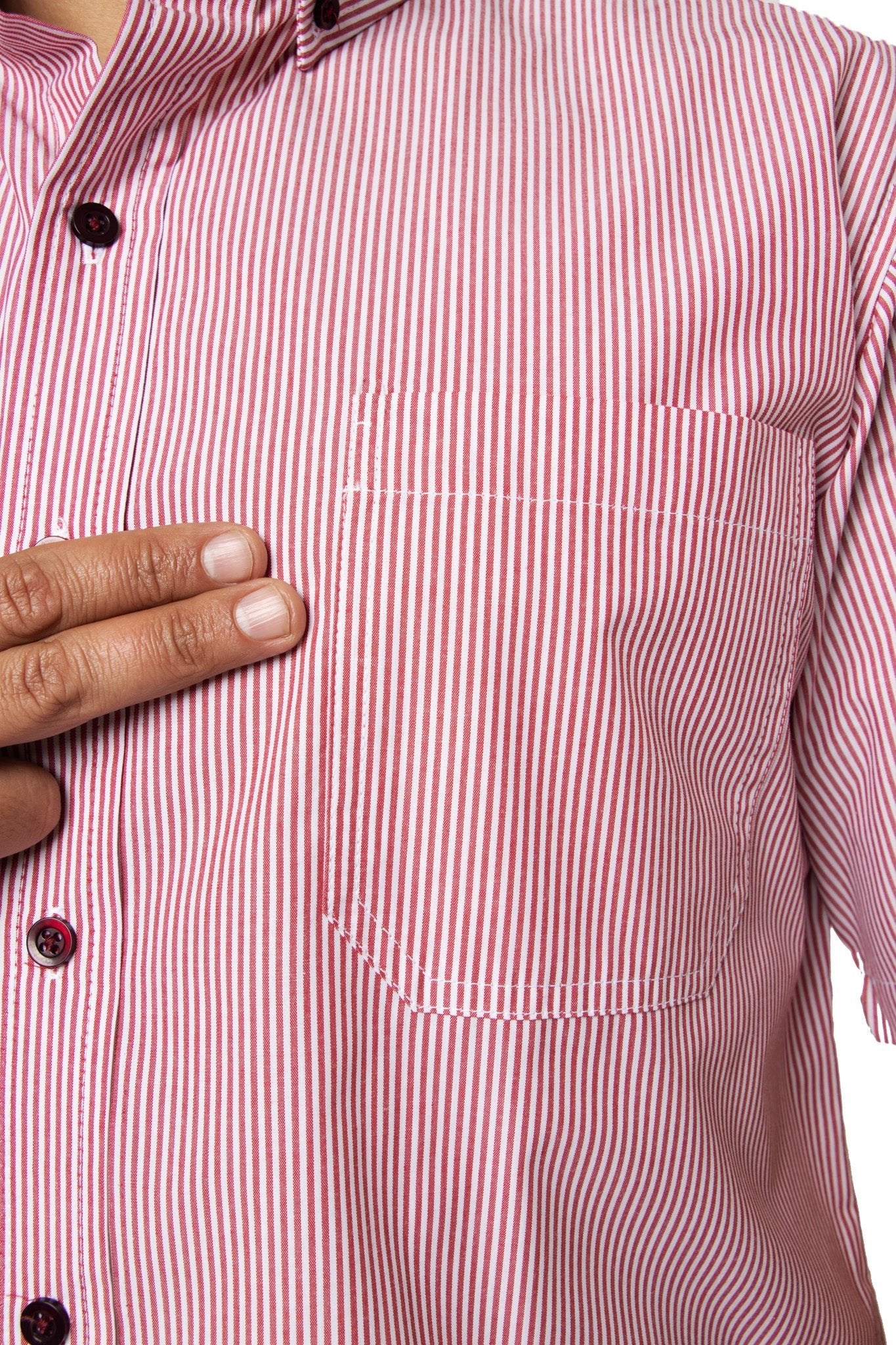 CAMISA FORMAL SLIM FIT MANGA CORTA MÚNICH HOMBRE #Color_Blanco / Rojo