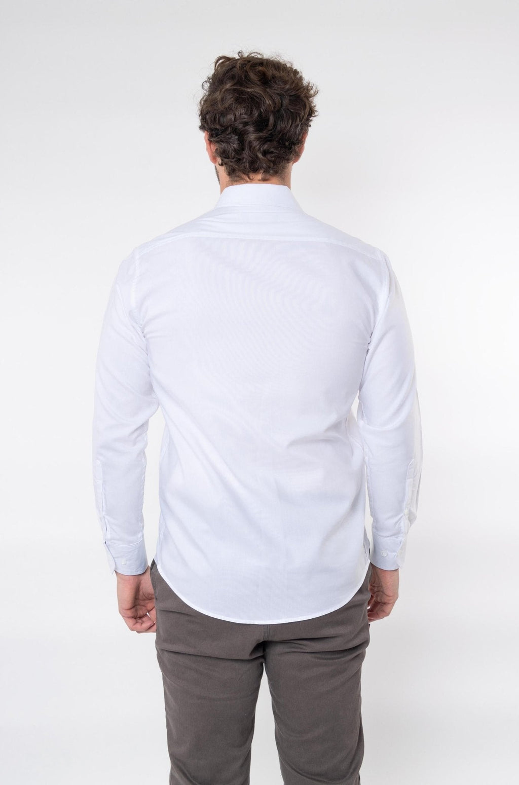 CAMISA BÁSICA MANGA LARGA MONCLOVA HOMBRE #Color_Blanco