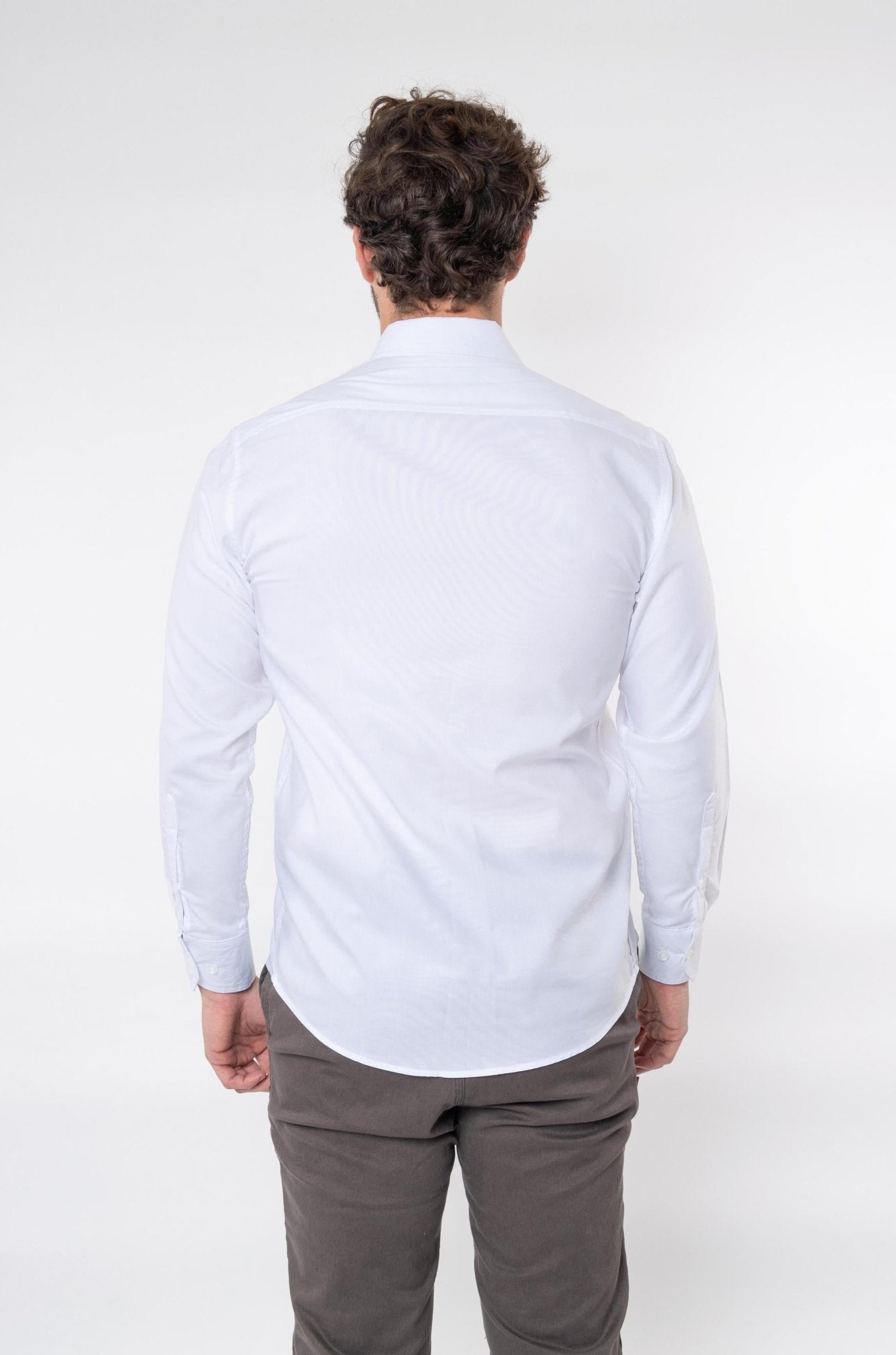 CAMISA BÁSICA MANGA LARGA MONCLOVA HOMBRE #Color_Blanco