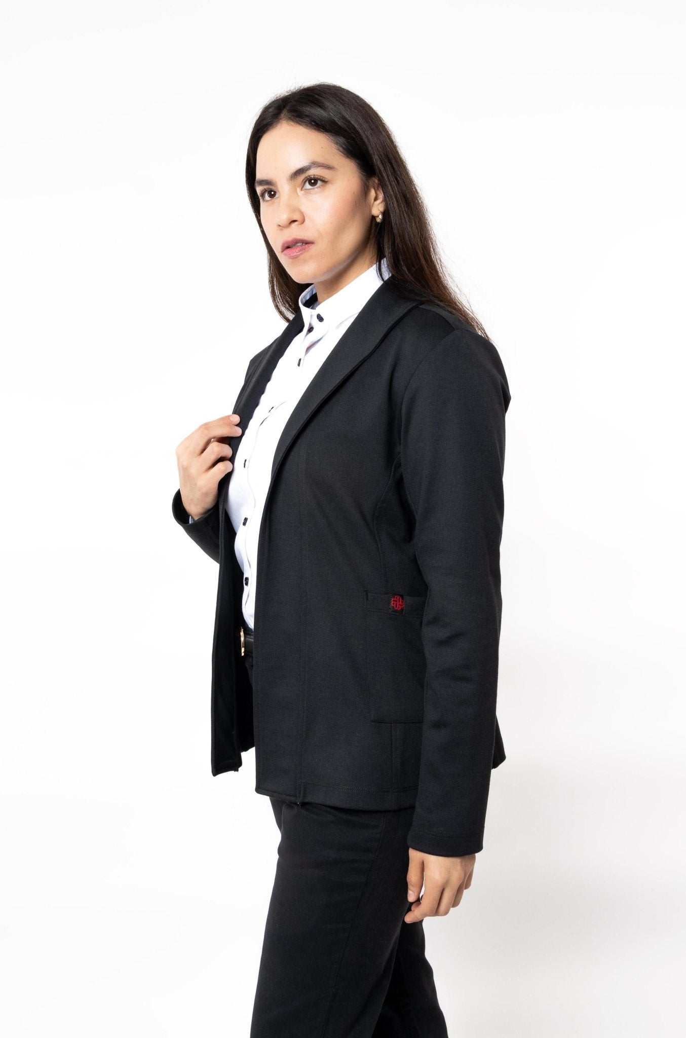 SACO TIPO BLAZER HOUSTON MUJER #Color_Negro