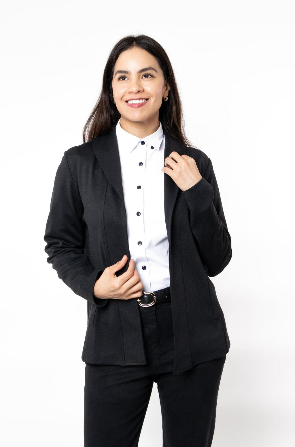 SACO TIPO BLAZER HOUSTON MUJER #Color_Negro