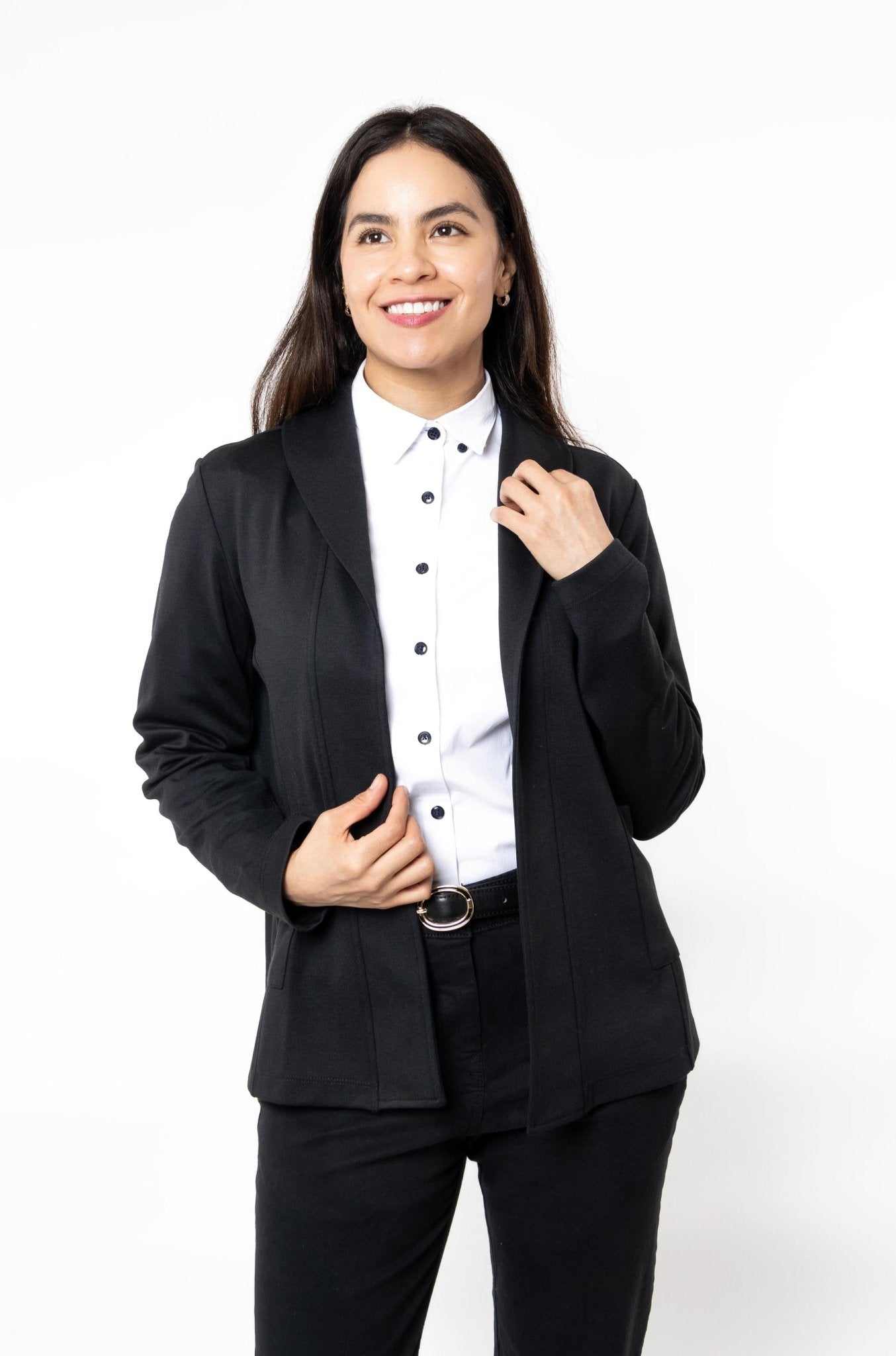 SACO TIPO BLAZER HOUSTON MUJER #Color_Negro