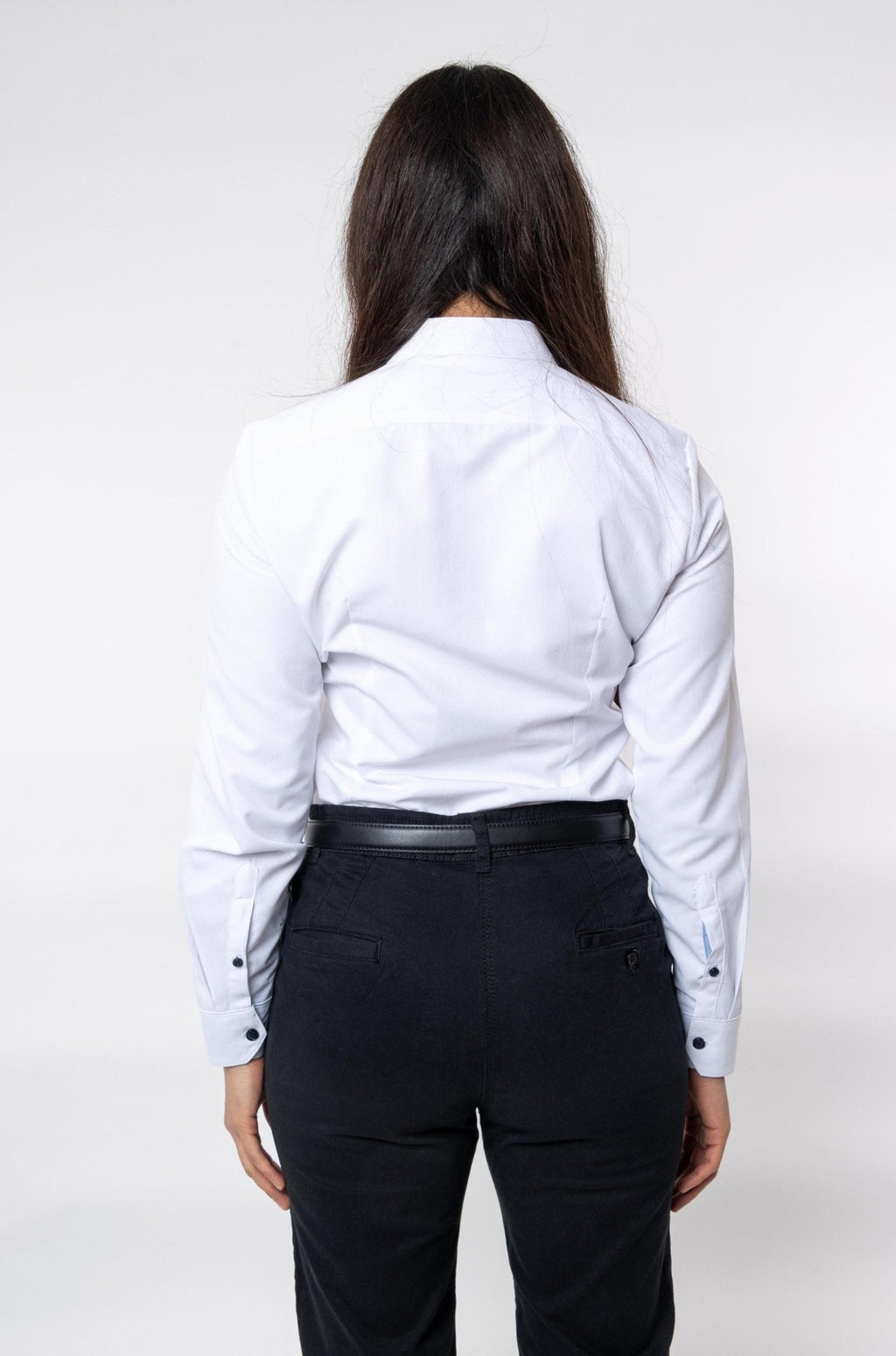 CAMISA FORMAL SLIM FIT MANGA LARGA BIRMINGHAM MUJER #Color_Blanco