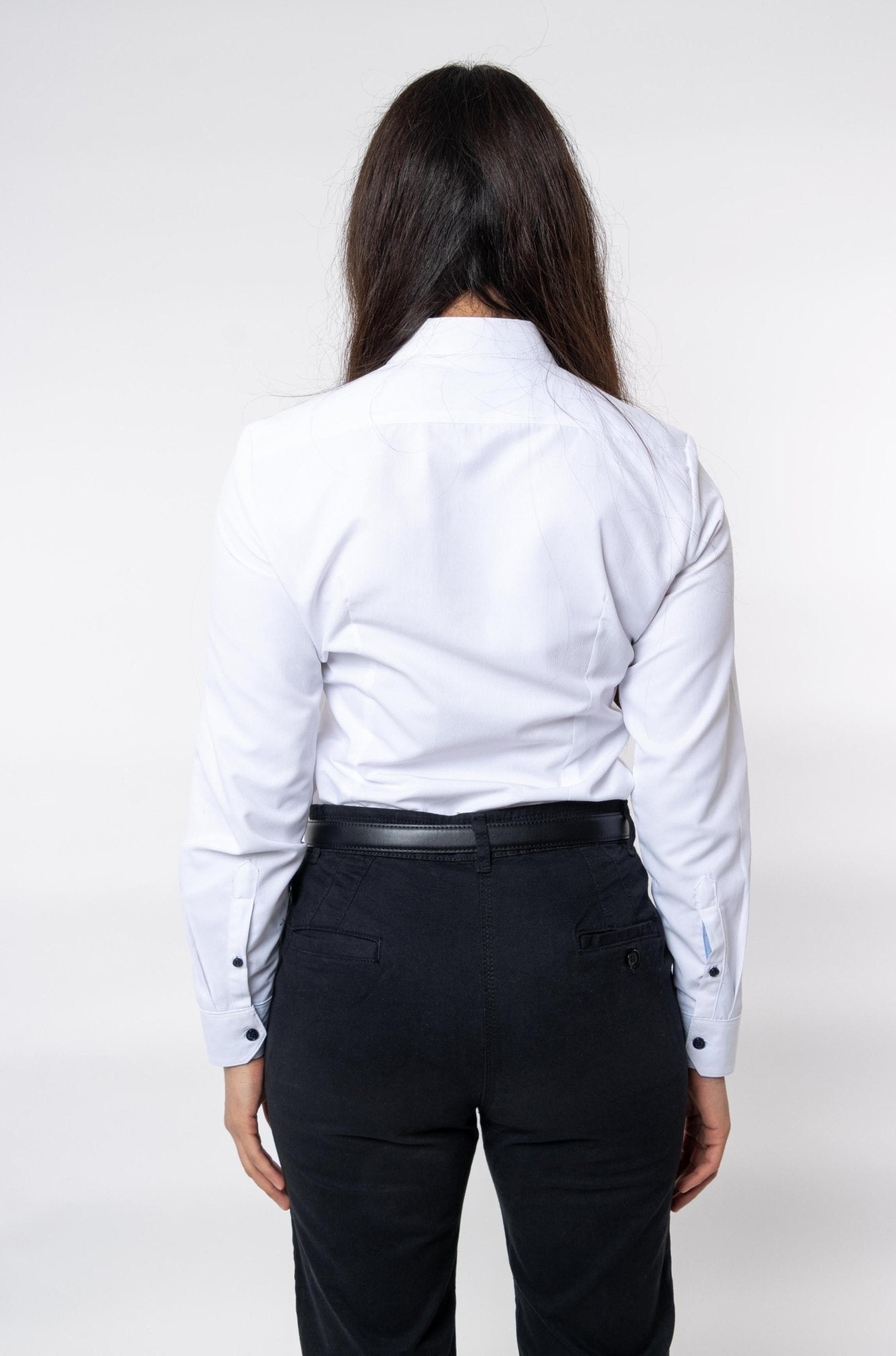CAMISA FORMAL SLIM FIT MANGA LARGA BIRMINGHAM MUJER #Color_Blanco
