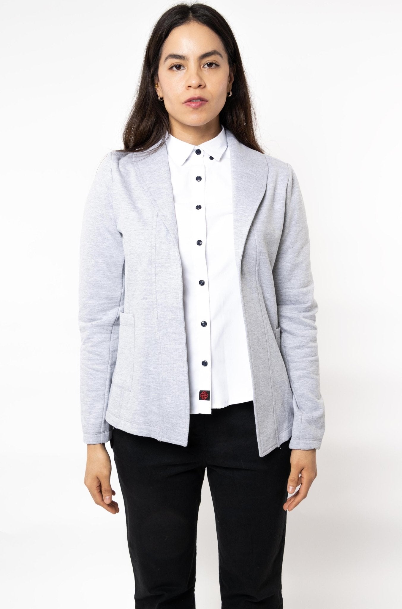 SACO TIPO BLAZER HOUSTON MUJER #Color_Gris