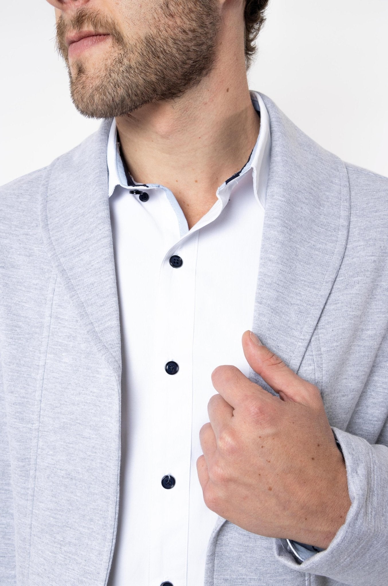 SACO TIPO BLAZER HOUSTON HOMBRE #Color_Gris