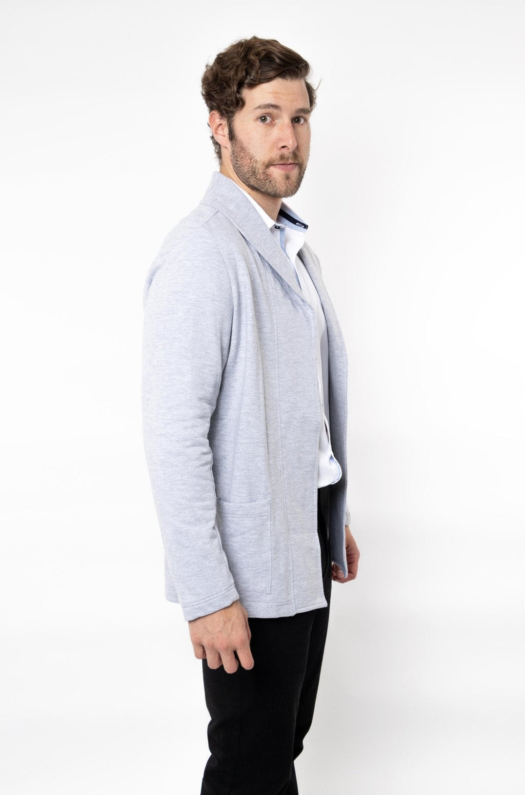 SACO TIPO BLAZER HOUSTON HOMBRE #Color_Gris