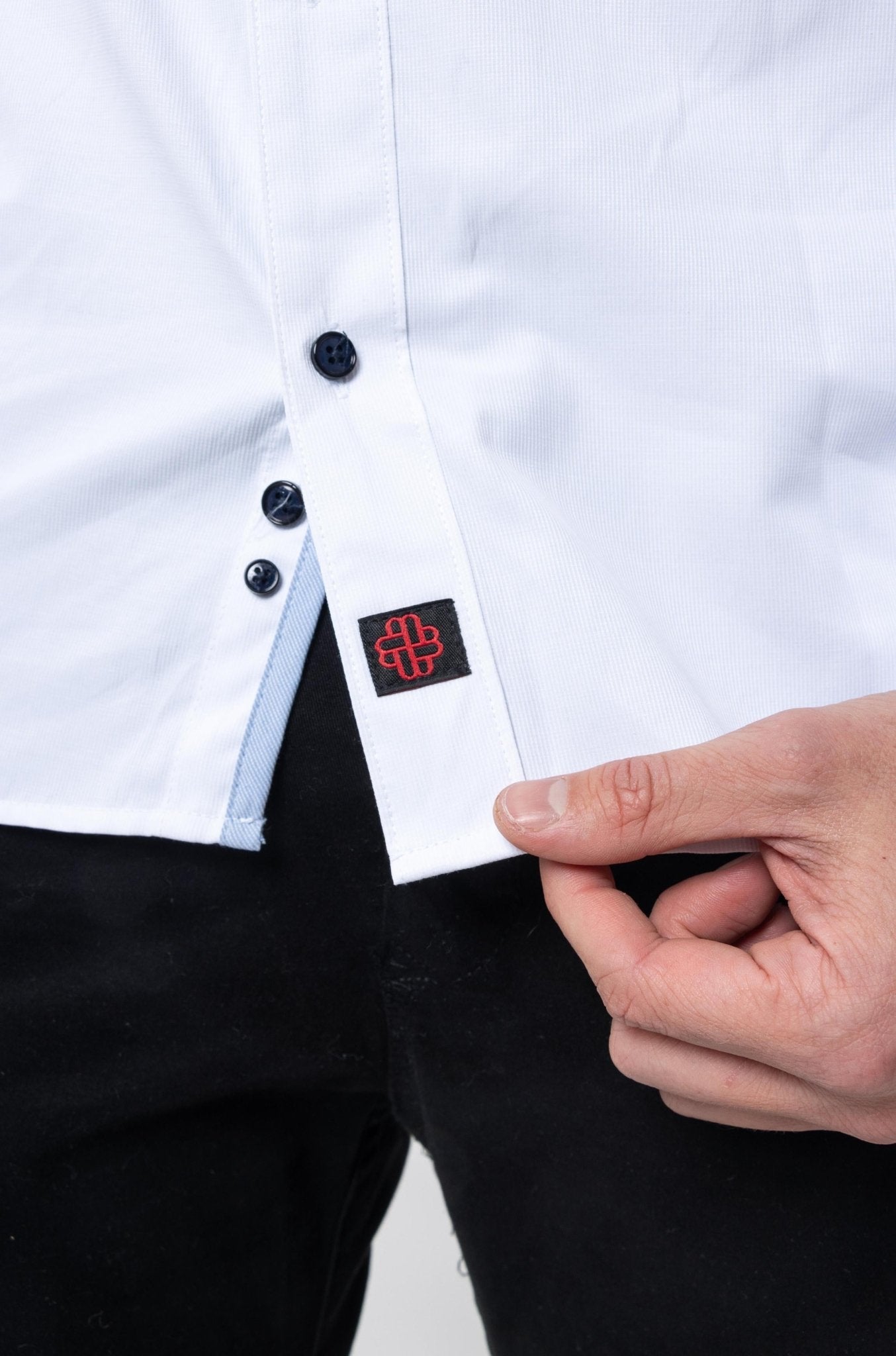 CAMISA FORMAL SLIM FIT MANGA LARGA BIRMINGHAM HOMBRE #Color_Blanco