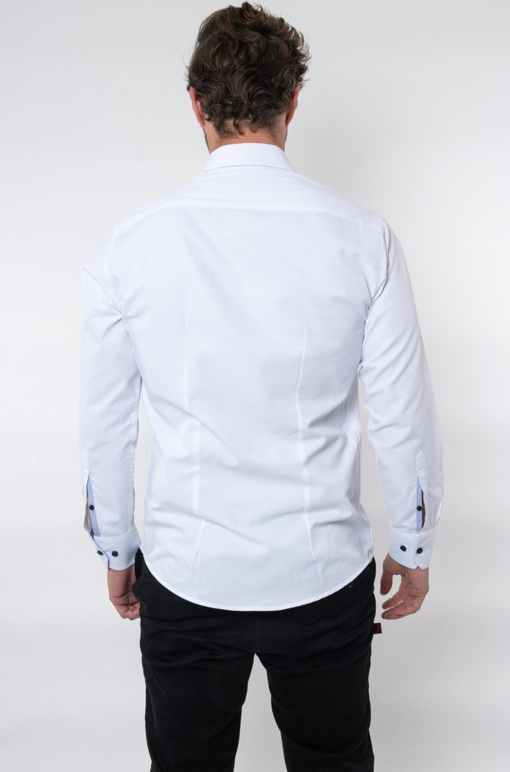 CAMISA FORMAL SLIM FIT MANGA LARGA BIRMINGHAM HOMBRE #Color_Blanco