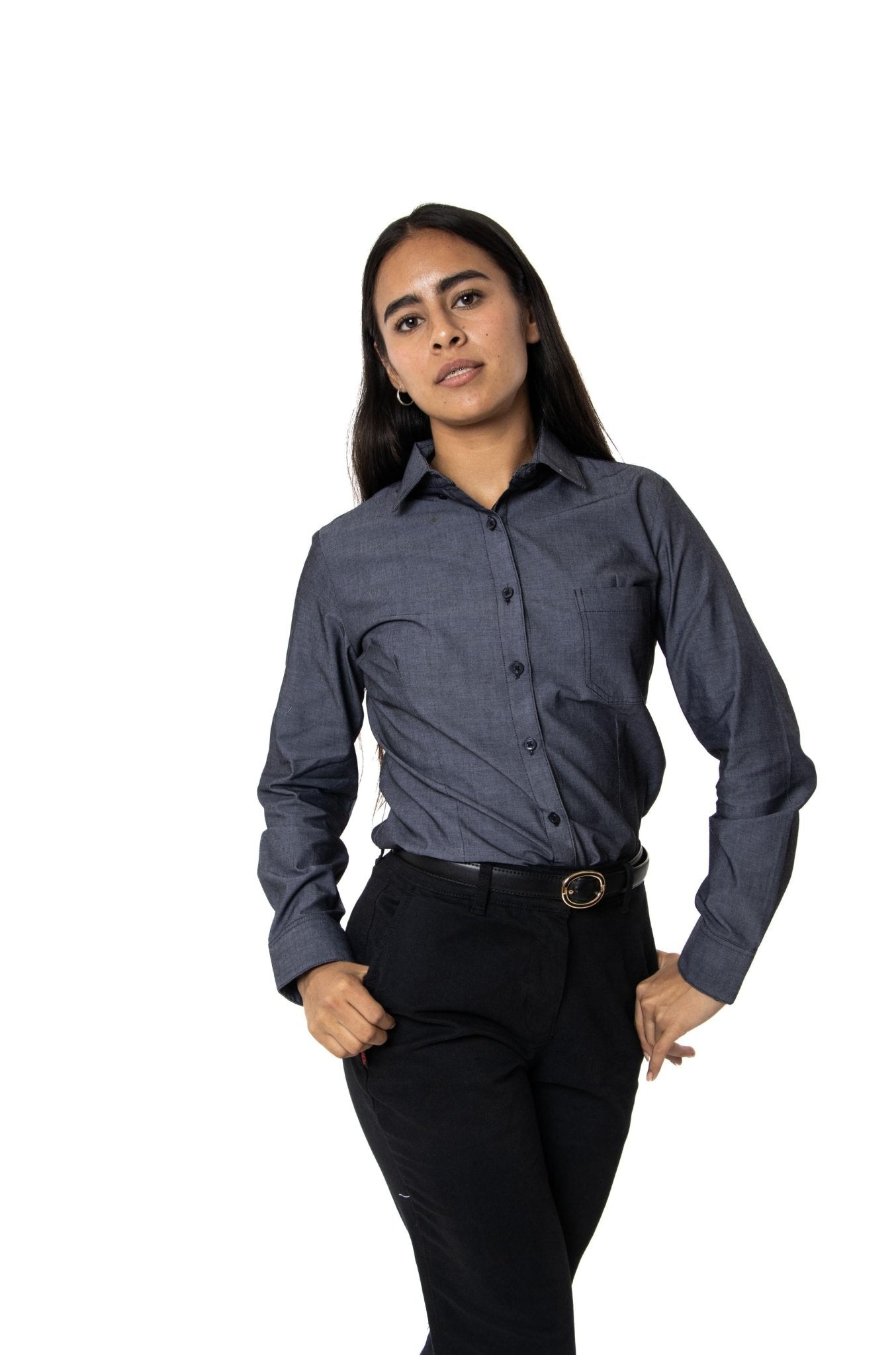 CAMISA CASUAL SLIM FIT MANGA LARGA HAMBURGO MUJER