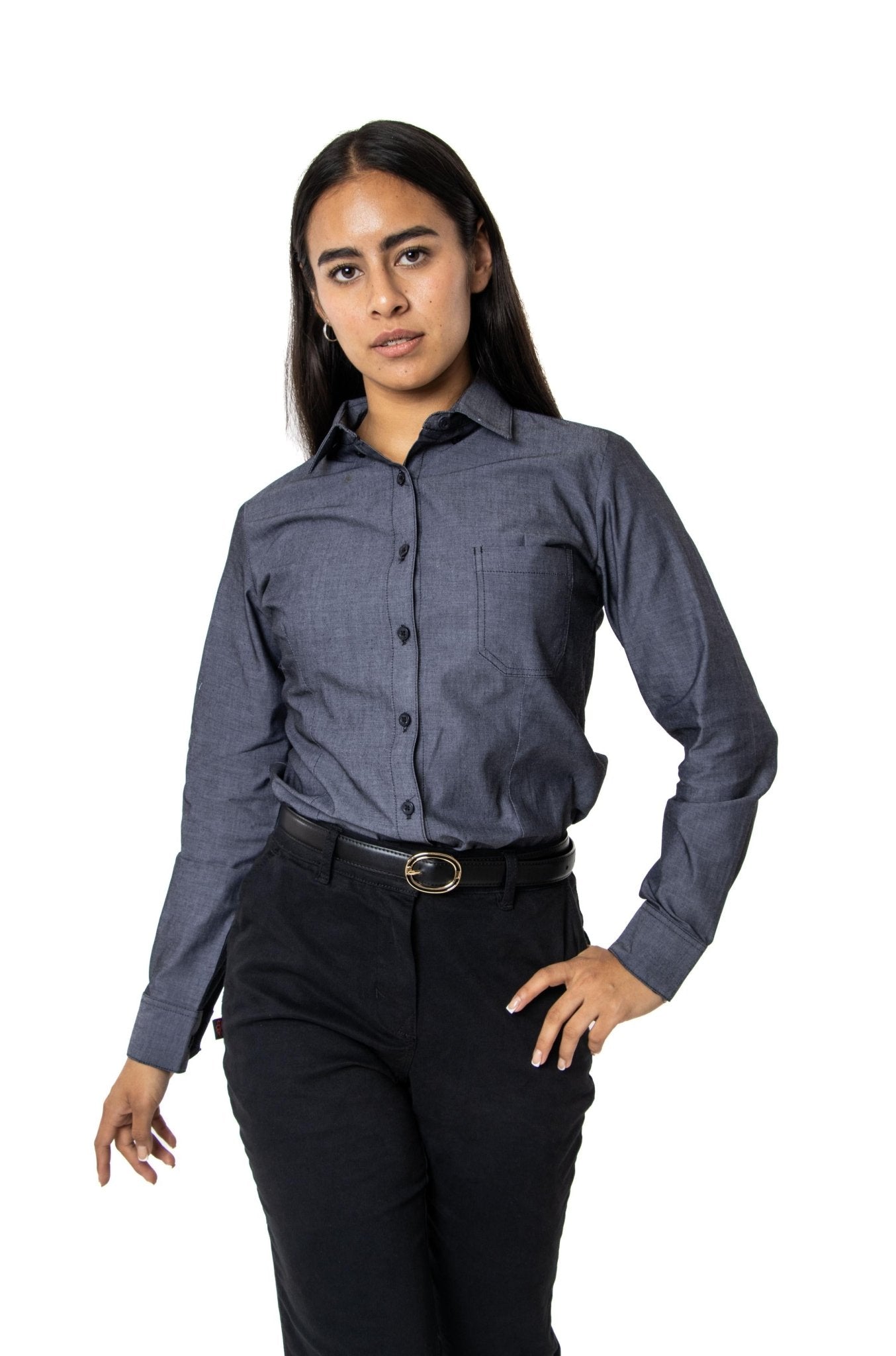 CAMISA CASUAL SLIM FIT MANGA LARGA HAMBURGO MUJER
