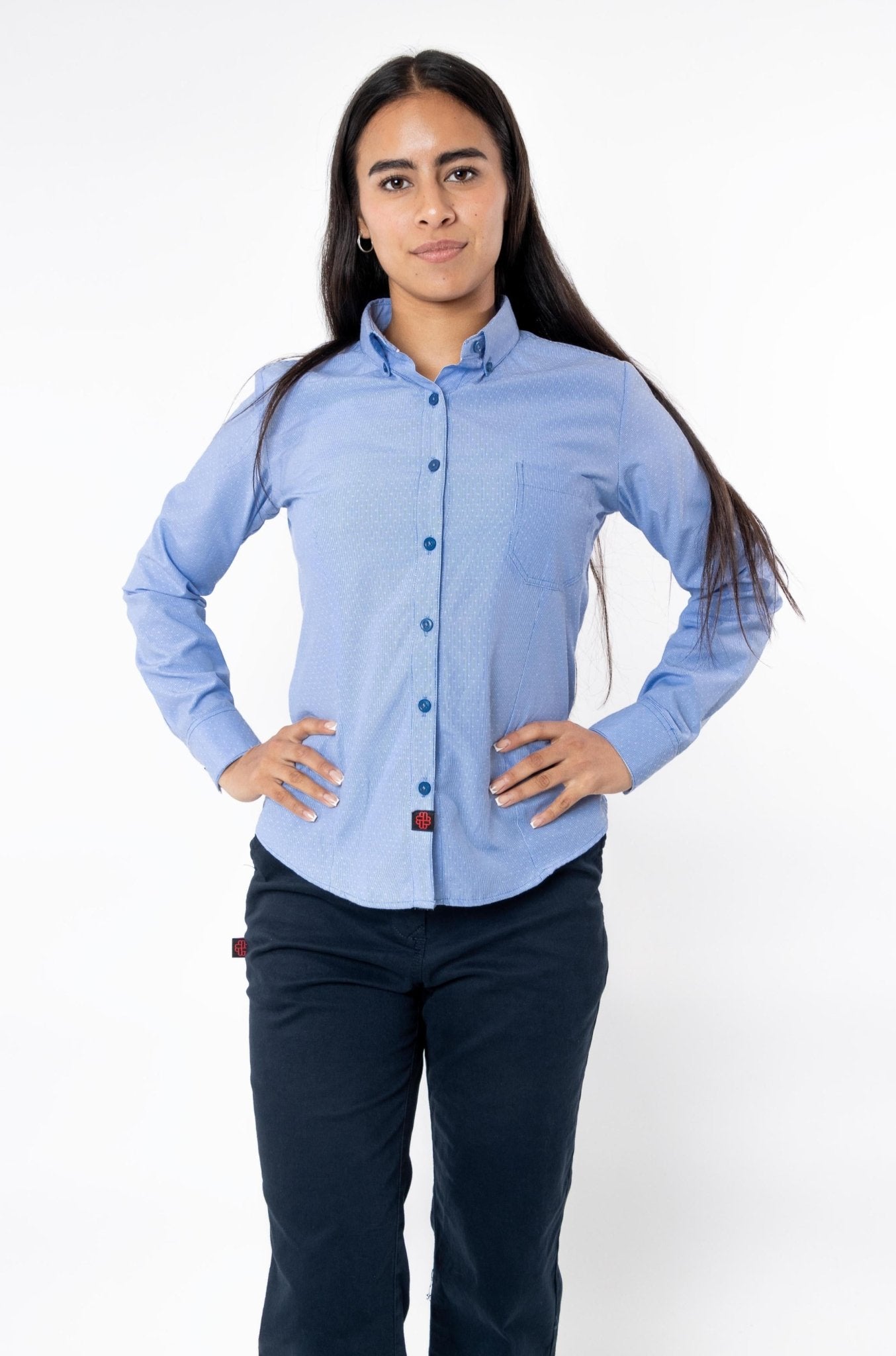 CAMISA FORMAL SLIM FIT MANGA LARGA GINEBRA MUJER