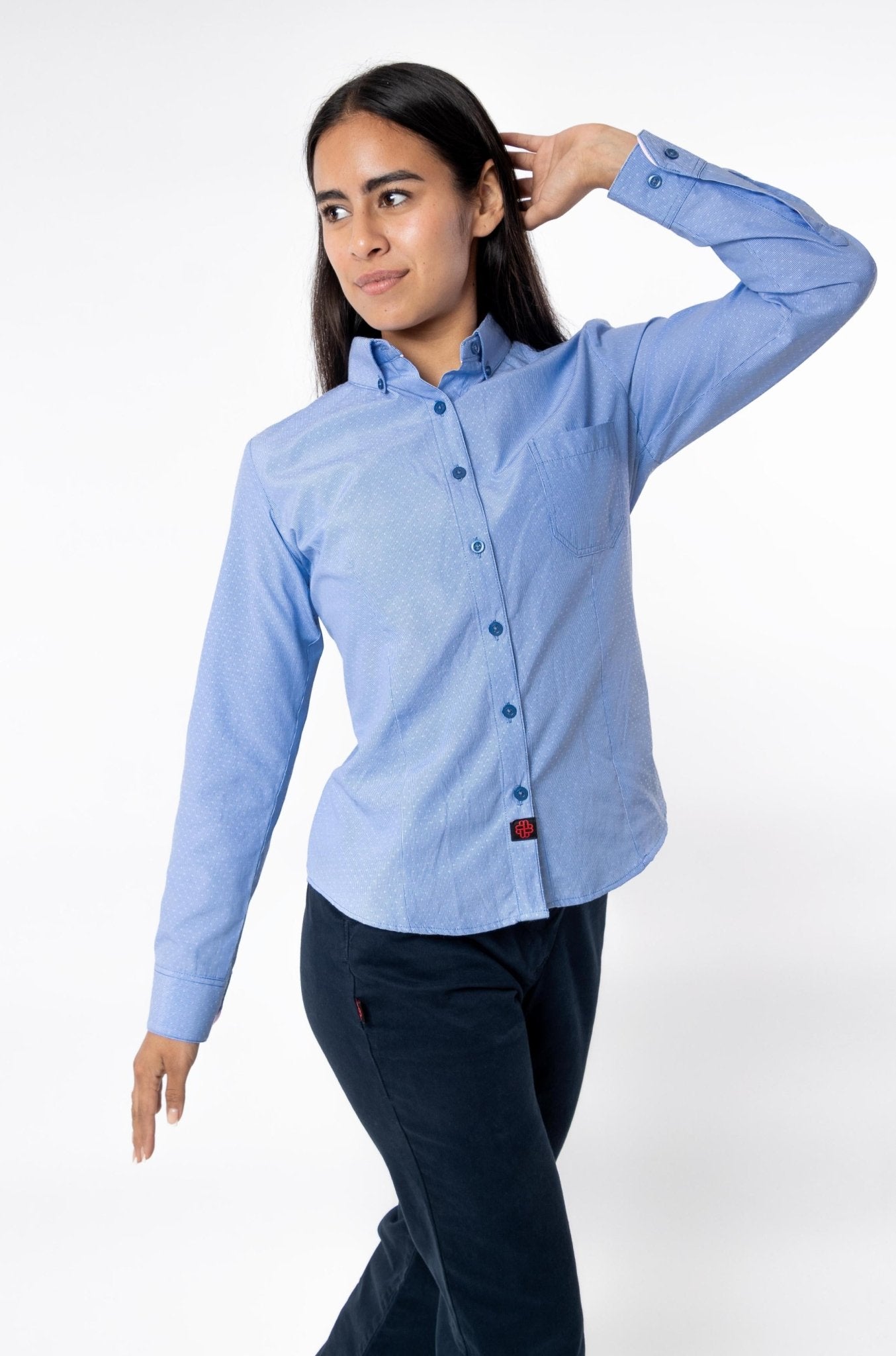 CAMISA FORMAL SLIM FIT MANGA LARGA GINEBRA MUJER