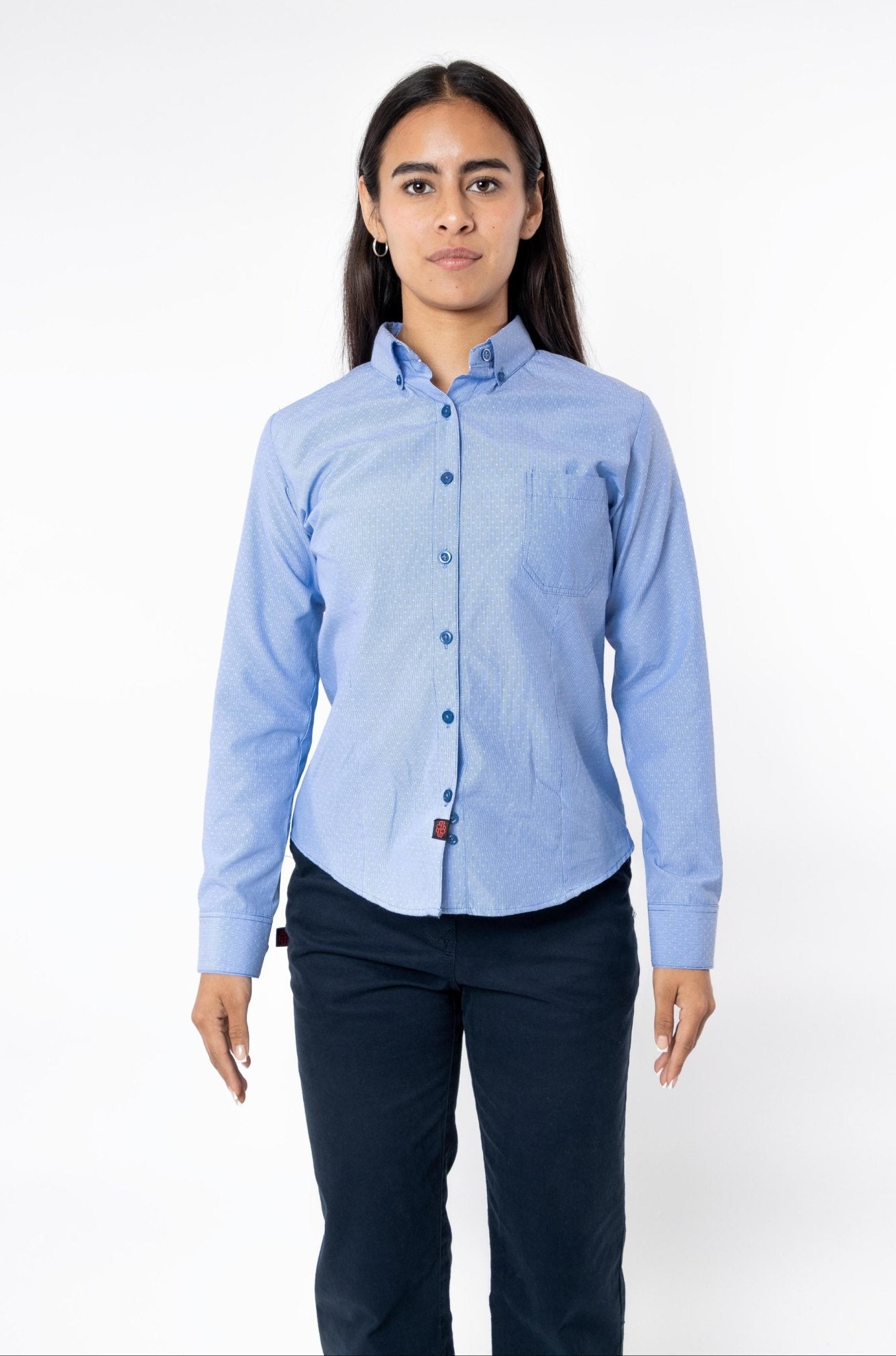 CAMISA FORMAL SLIM FIT MANGA LARGA GINEBRA MUJER