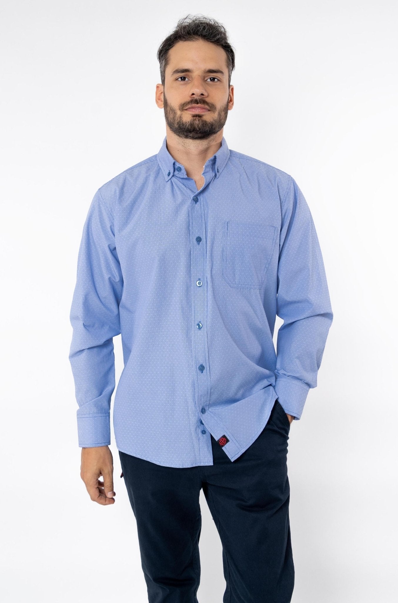 CAMISA FORMAL SLIM FIT MANGA LARGA GINEBRA HOMBRE