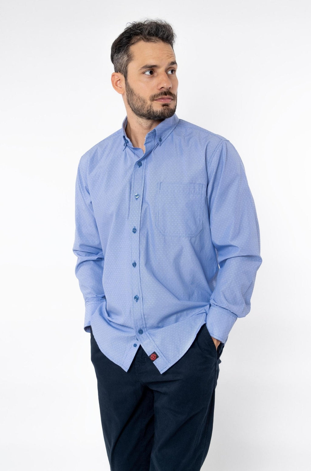 CAMISA FORMAL SLIM FIT MANGA LARGA GINEBRA HOMBRE