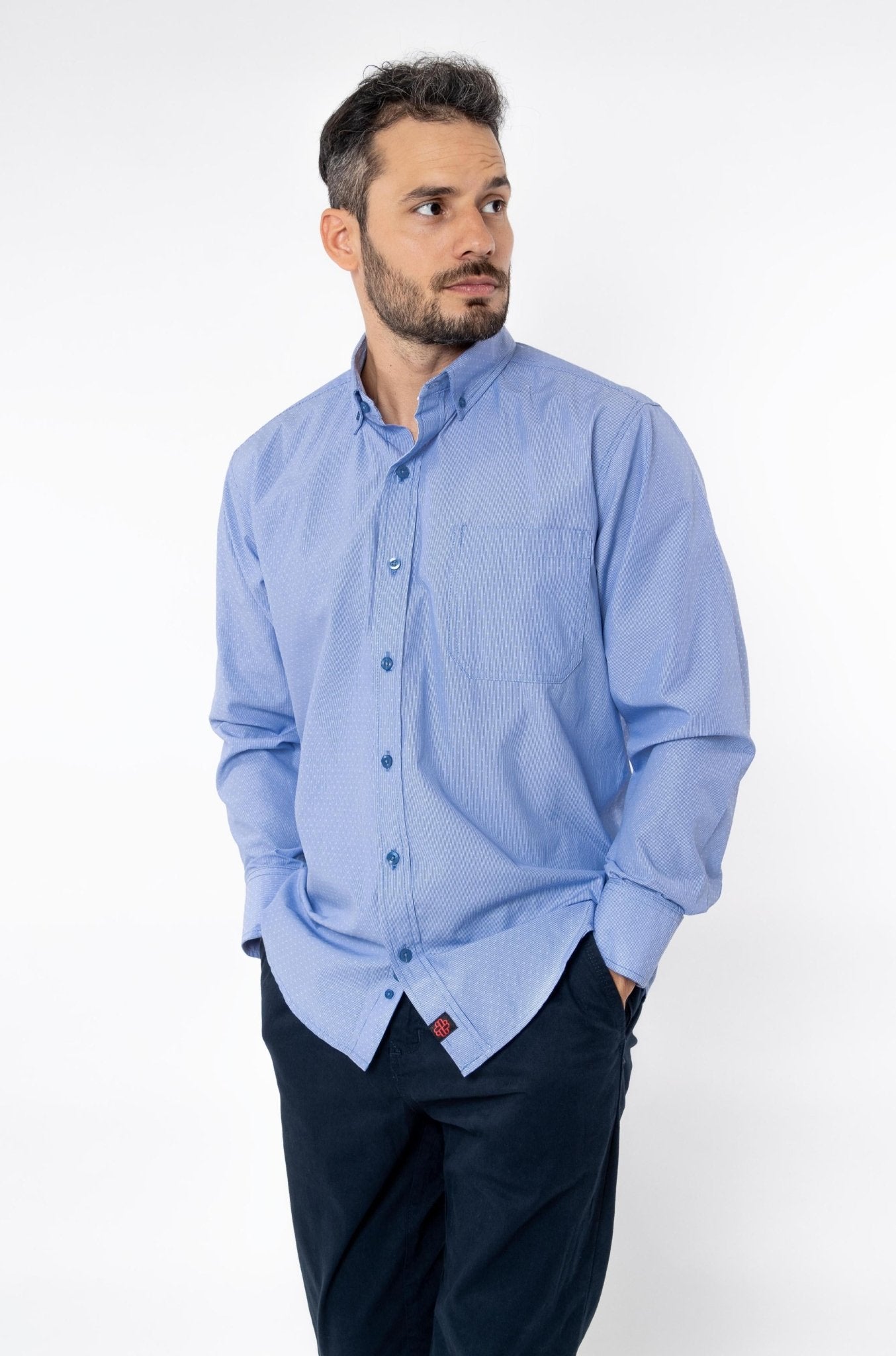 CAMISA FORMAL SLIM FIT MANGA LARGA GINEBRA HOMBRE
