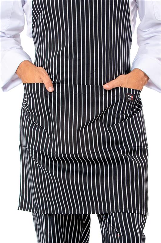 MANDIL RAYAS BURDEOS