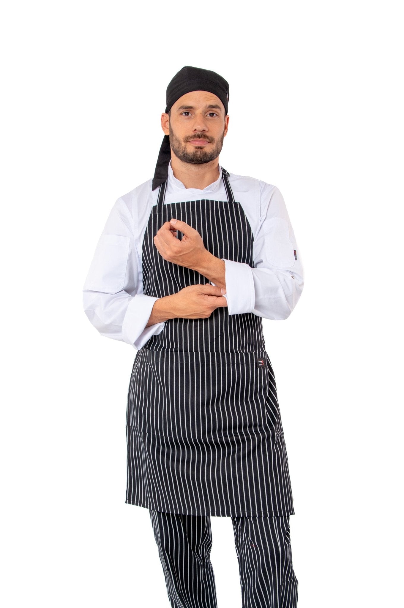 MANDIL RAYAS BURDEOS