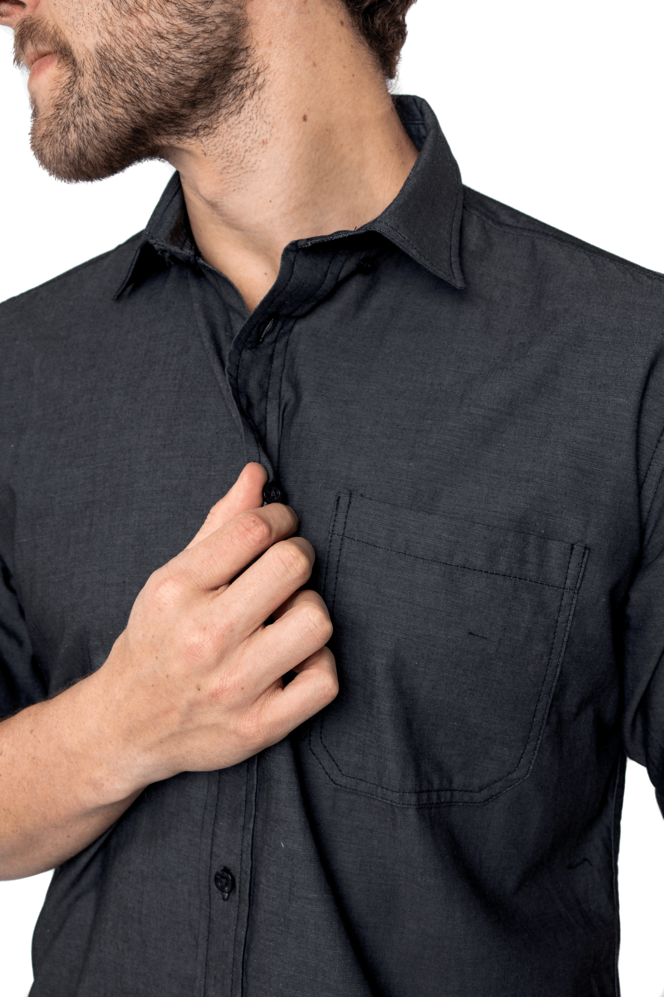 CAMISA SLIM FIT HAMBURGO HOMBRE MANGA CORTA #Color_Gris