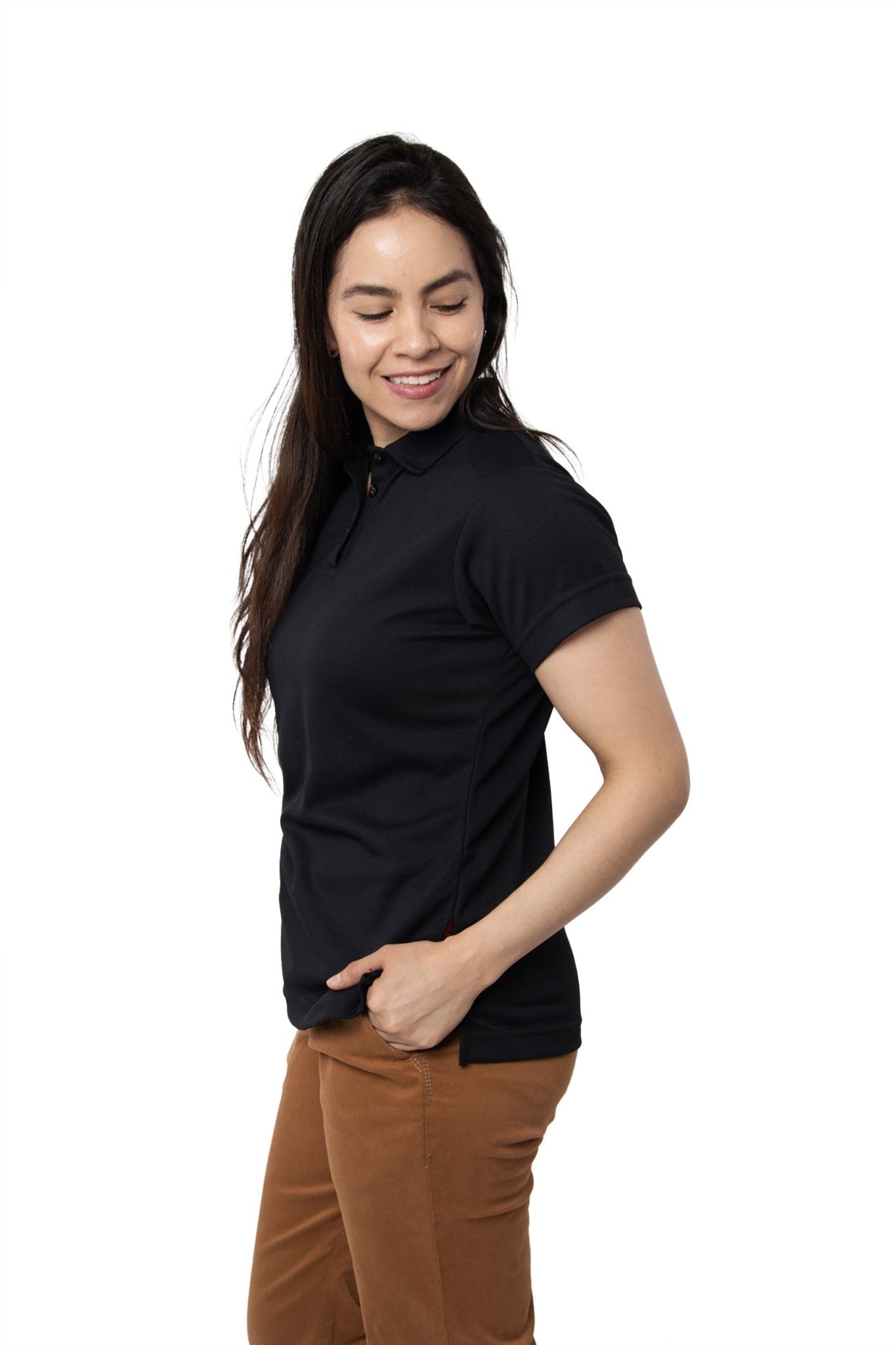 PLAYERA TIPO POLO ULTRA DRYFIT MANCHESTER MUJER #Color_Negro