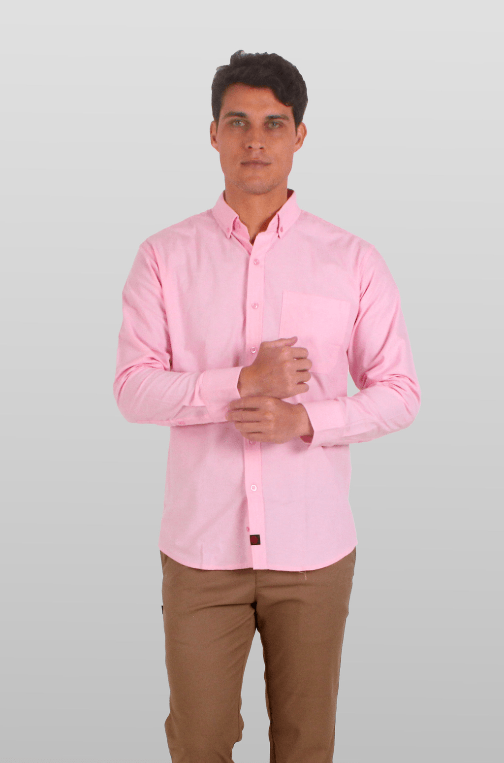 CAMISA FORMAL MANGA LARGA LEÓN HOMBRE #Color_Rosa