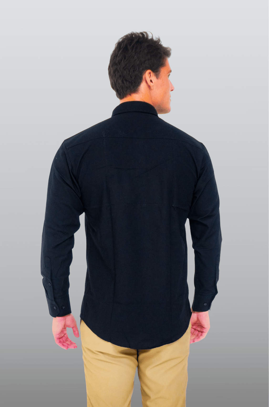 CAMISA FORMAL MANGA LARGA LEÓN HOMBRE #Color_Negro