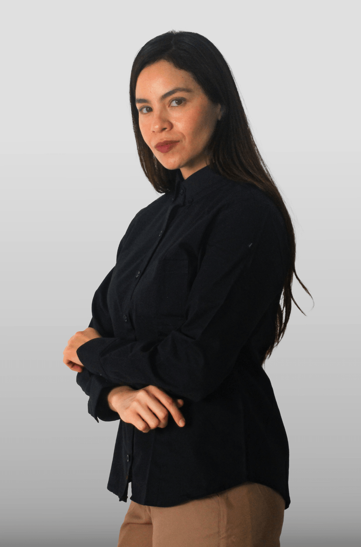 CAMISA EJECUTIVA LEÓN DAMA #Color_Negro