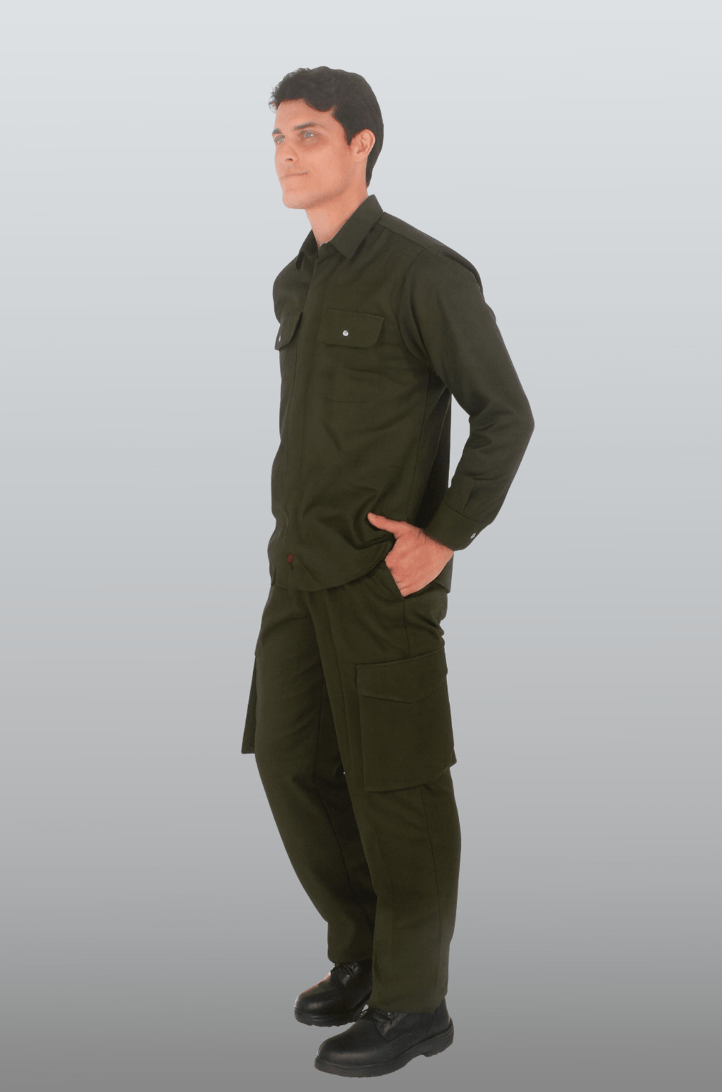 PANTALÓN INDUSTRIAL TIPO CARGO BANGKOK HOMBRE #Color_Verde
