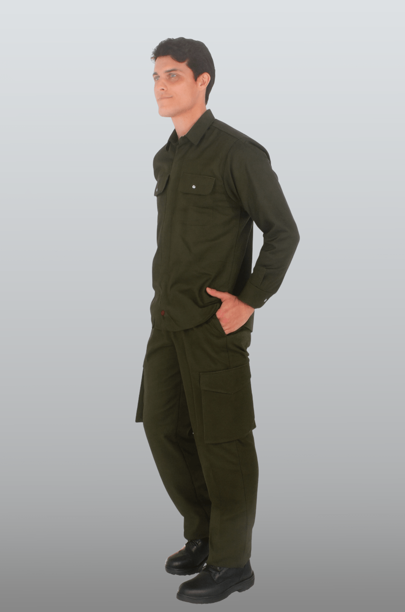 PANTALÓN INDUSTRIAL TIPO CARGO BANGKOK HOMBRE #Color_Verde